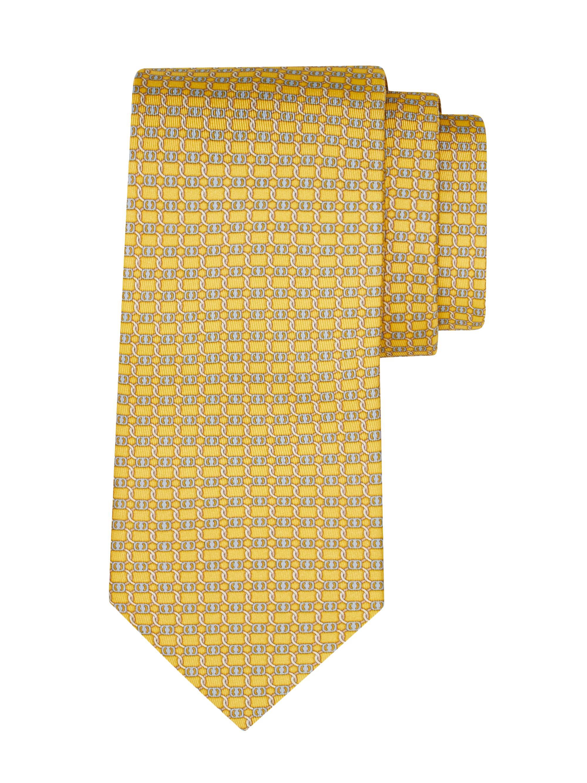 FERRAGAMO Men's Aida Silk Tie - Giallo