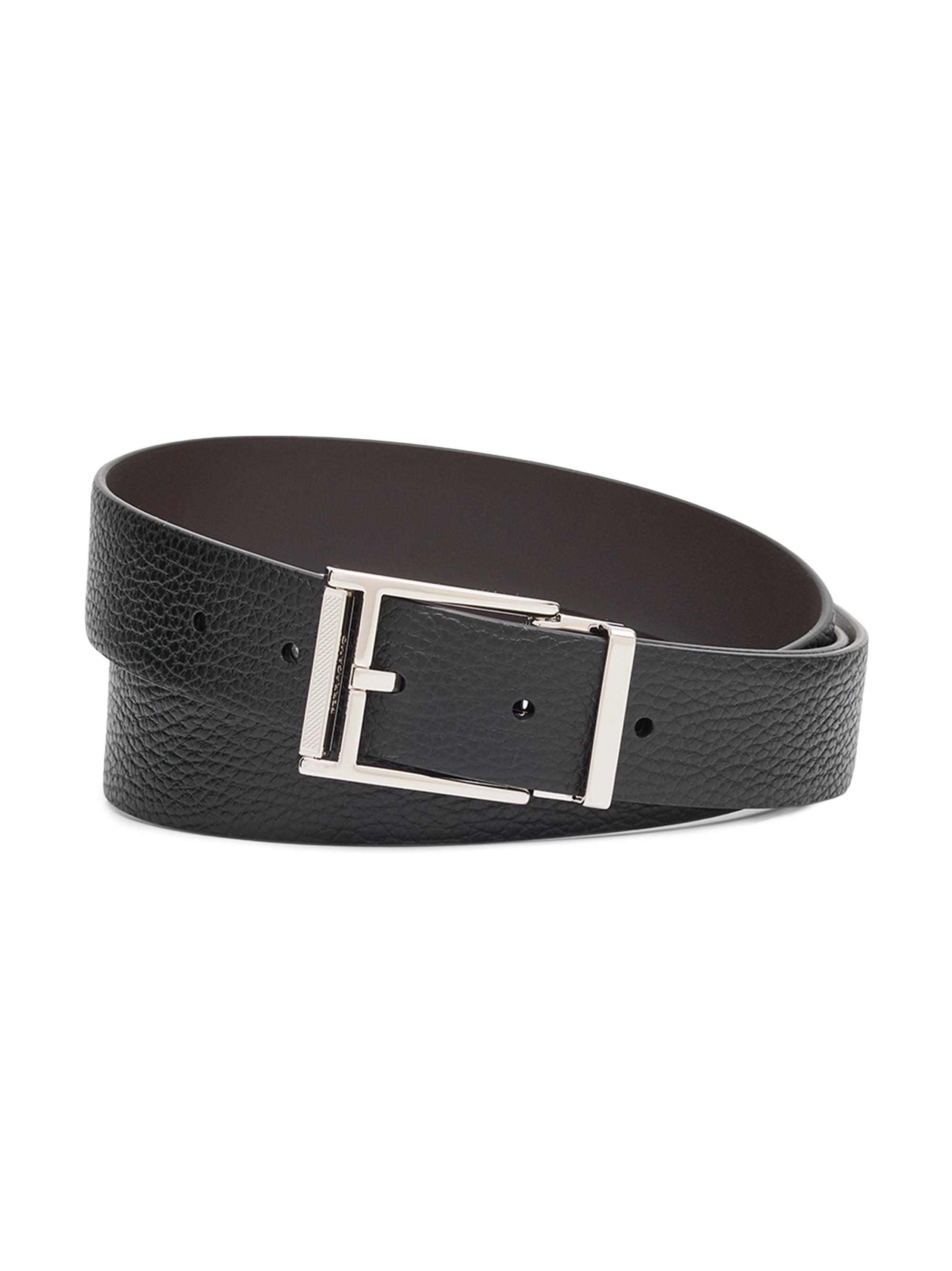 FERRAGAMO Men's Reversible Leather Belt - Nero