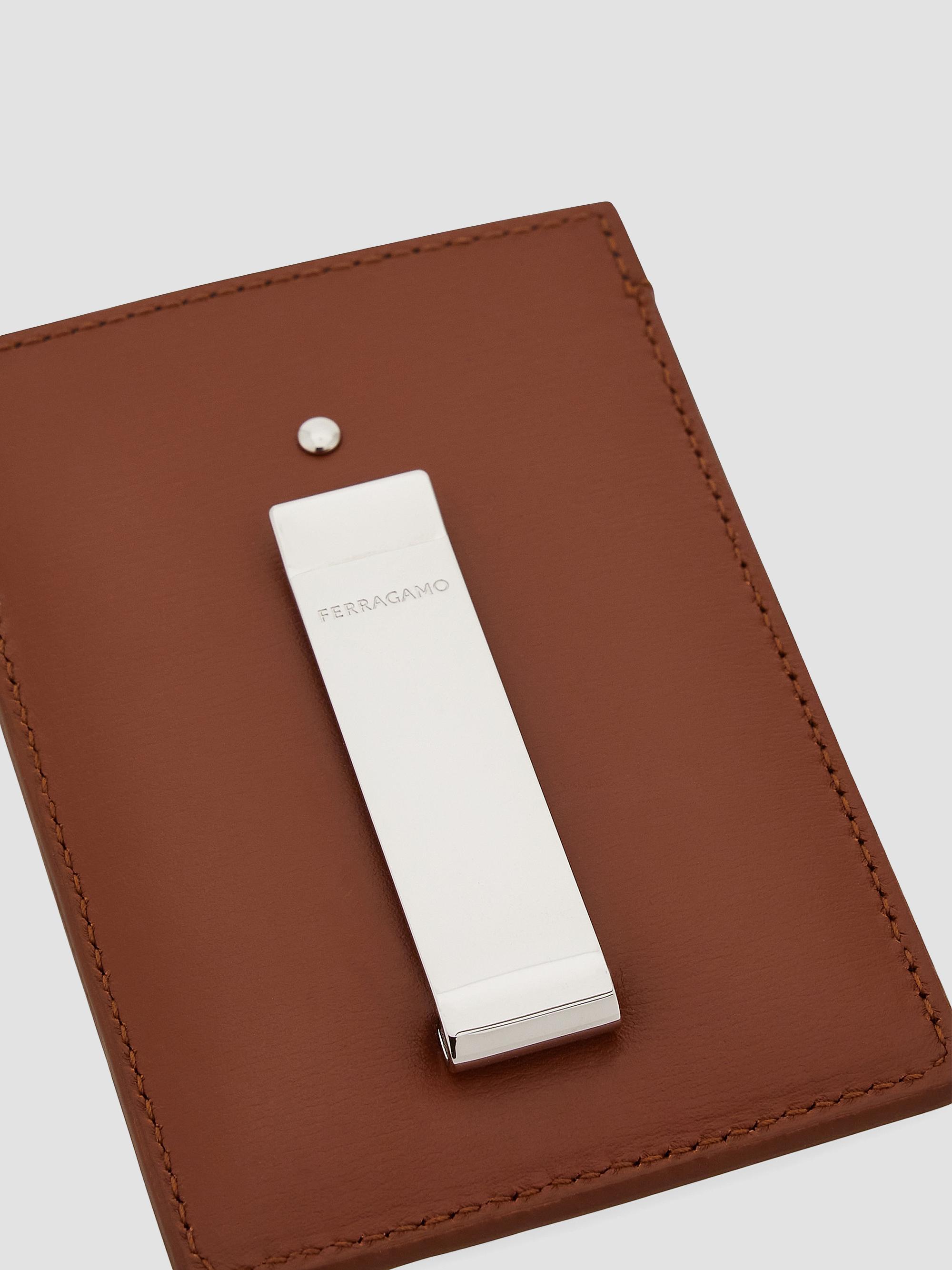FERRAGAMO Florence Leather Card Case & Money Clip | Saks Fifth Avenue