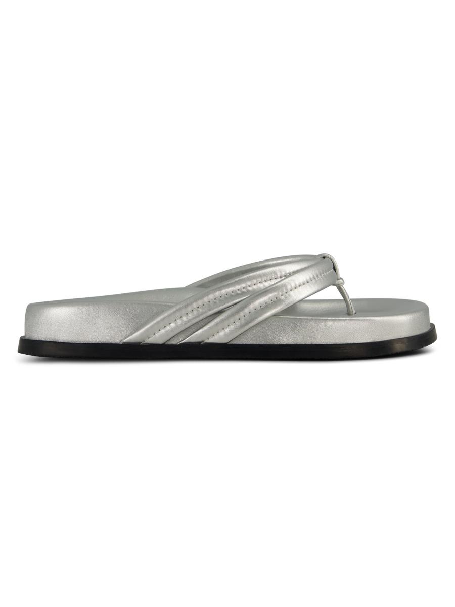 サンダル・ミュール Bottega Veneta Jack Flat Sandal Bottega Veneta® Women's Jack Flat Sandal in Natural / Black
