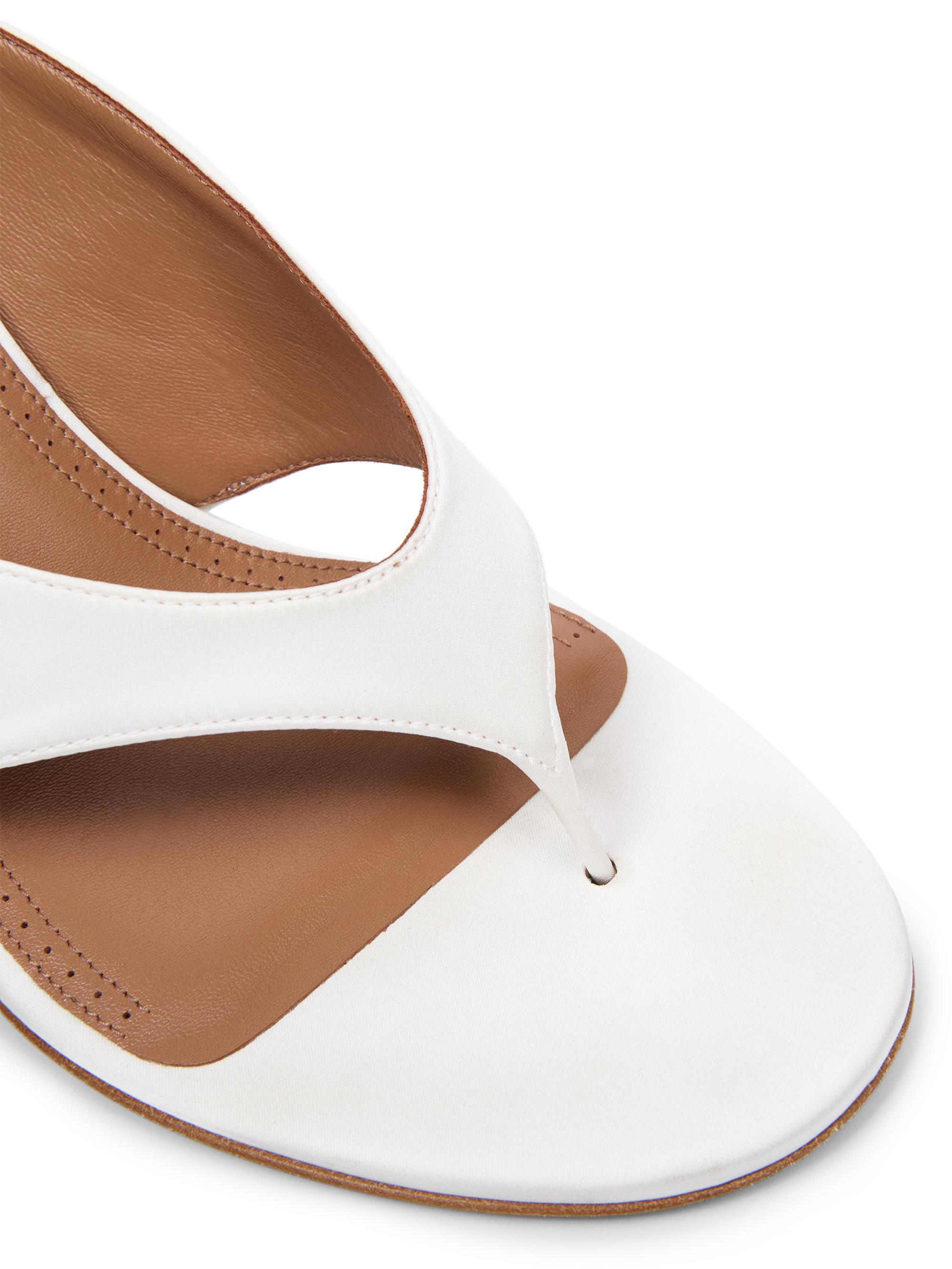 75MM Satin Wedge Tong Mules