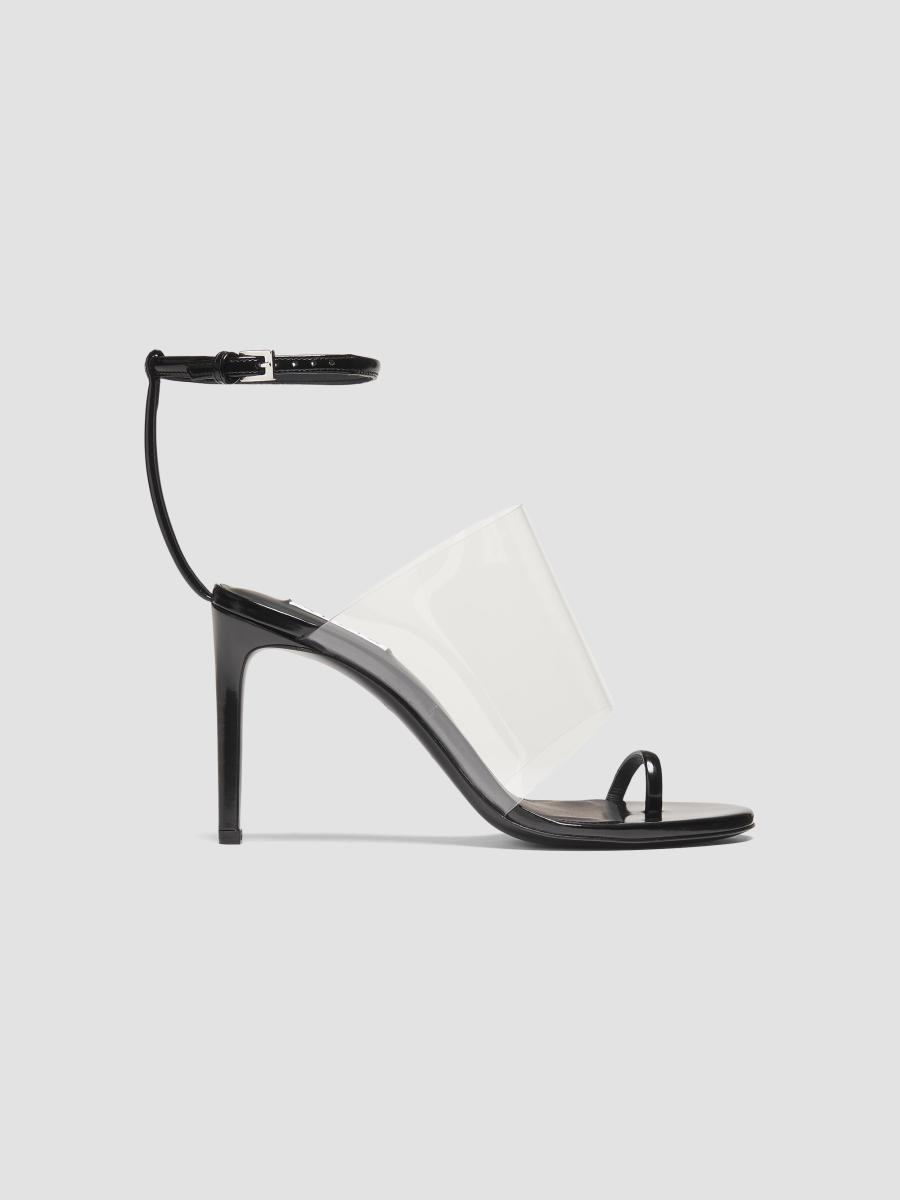 Alaïa PVC & Leather 90MM Stiletto Sandals | Saks Fifth Avenue