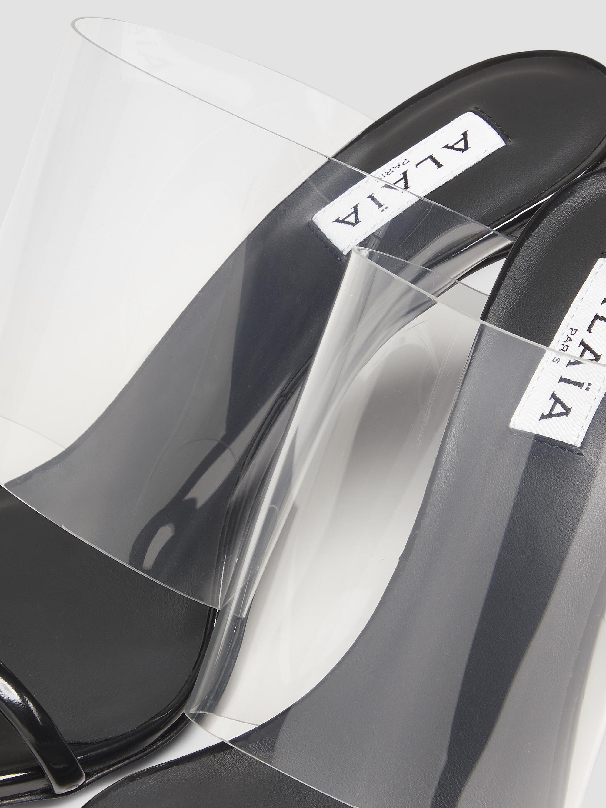 Alaïa PVC & Leather 90MM Stiletto Sandals | Saks Fifth Avenue