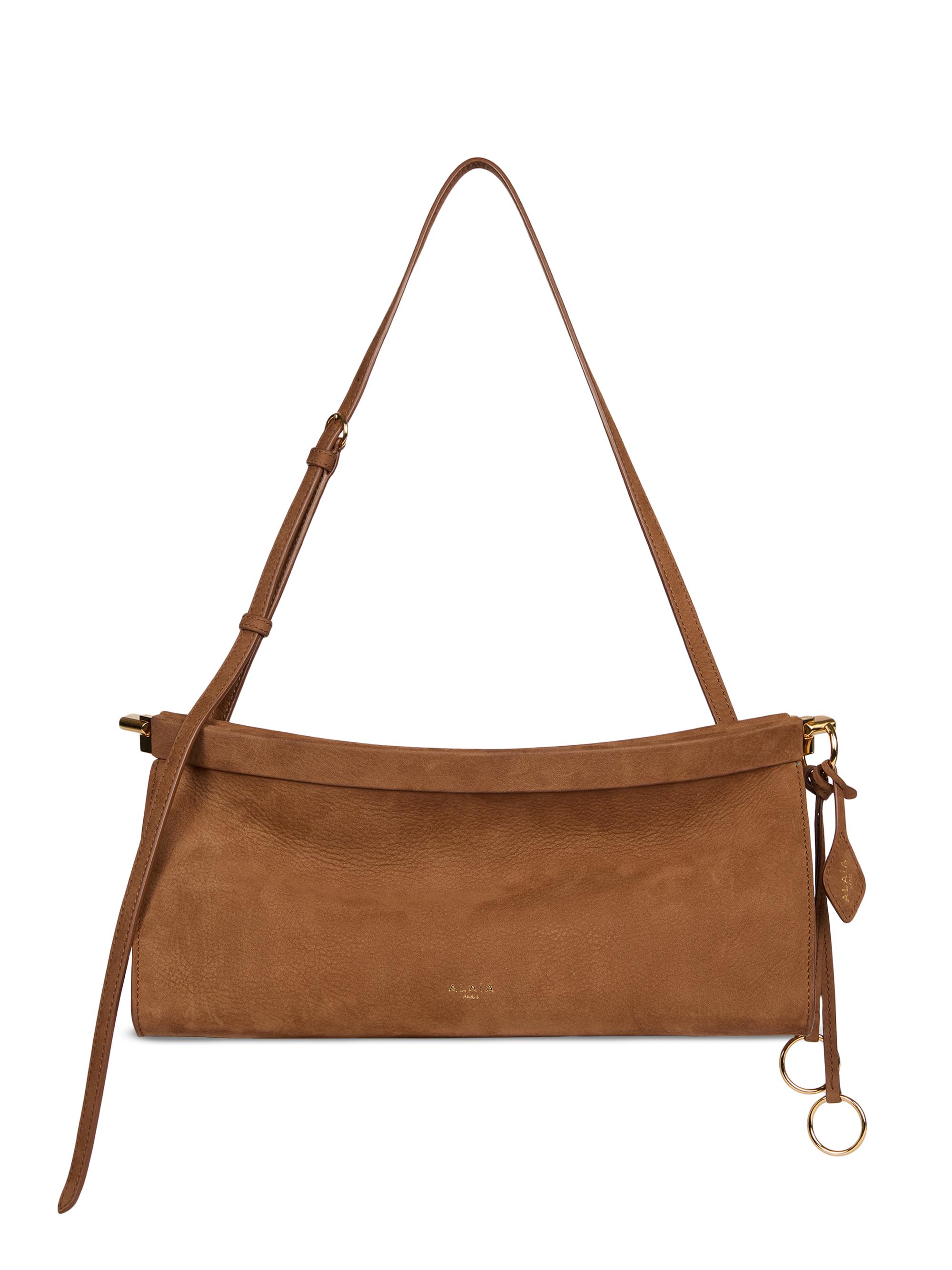 Alaïa Women's Le Click Leather Shoulder Bag - Terre Dombre - Women's Bags