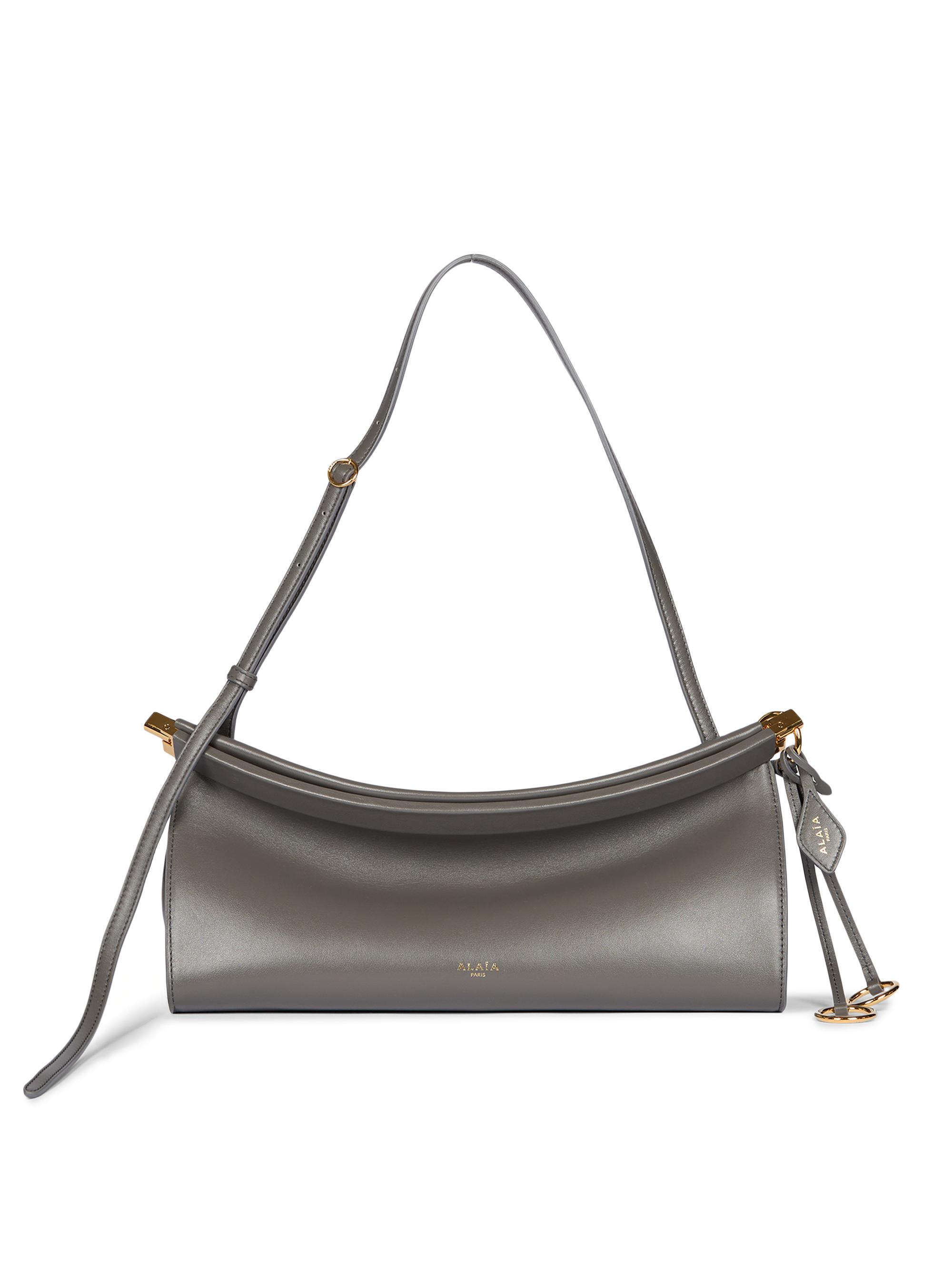 Alaïa Women's Le Click East West Leather Shoulder Bag - Acier