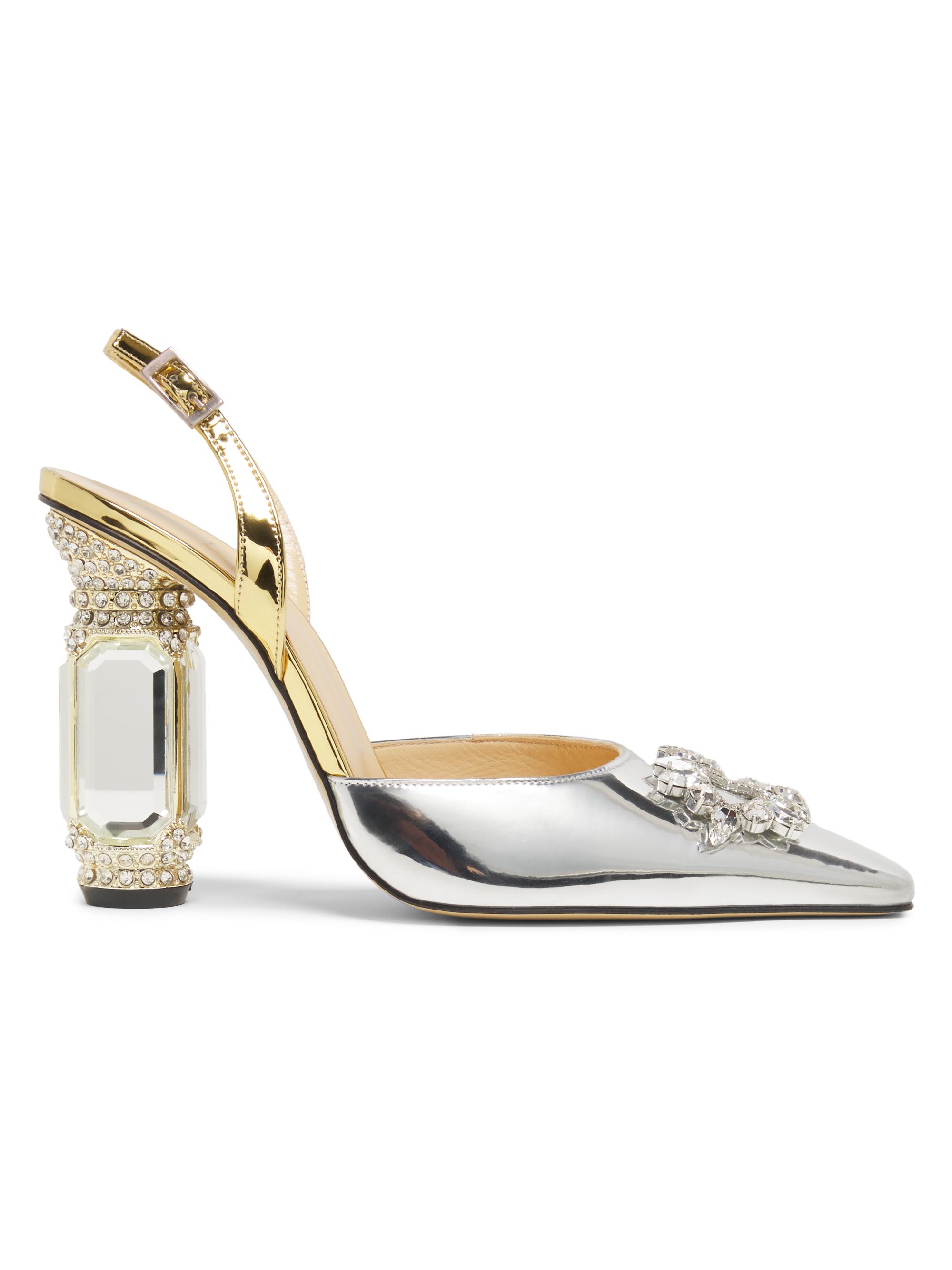 Nalebe Women's Heritage & Heirlooms Aurum 100MM Crystal-Embellished Pumps - Gold Silver