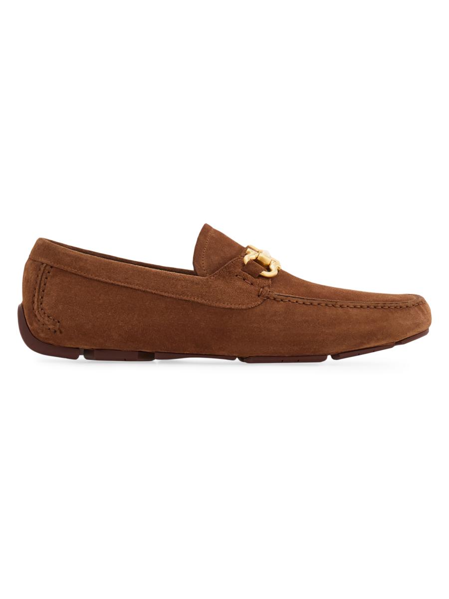 FERRAGAMO Parigi New Gancio Suede Driving Loafers | Saks  display picture 1