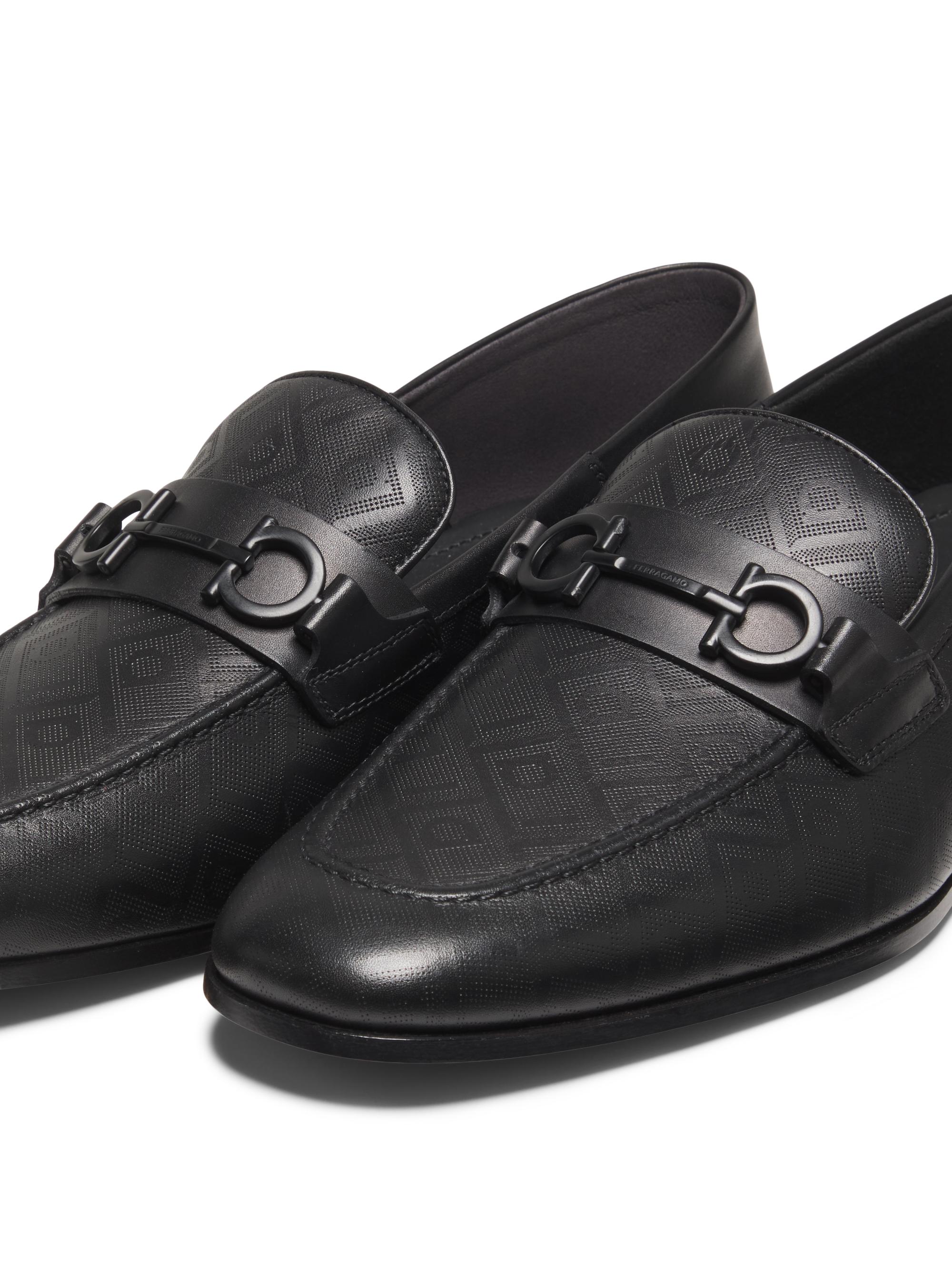 Ferragamo NIB Biarritz Gancini Patterned Loafers in Black Size 11 FERRAGAMO Biarritz Gancini Patterned Leather Loafers | Saks  main image 2