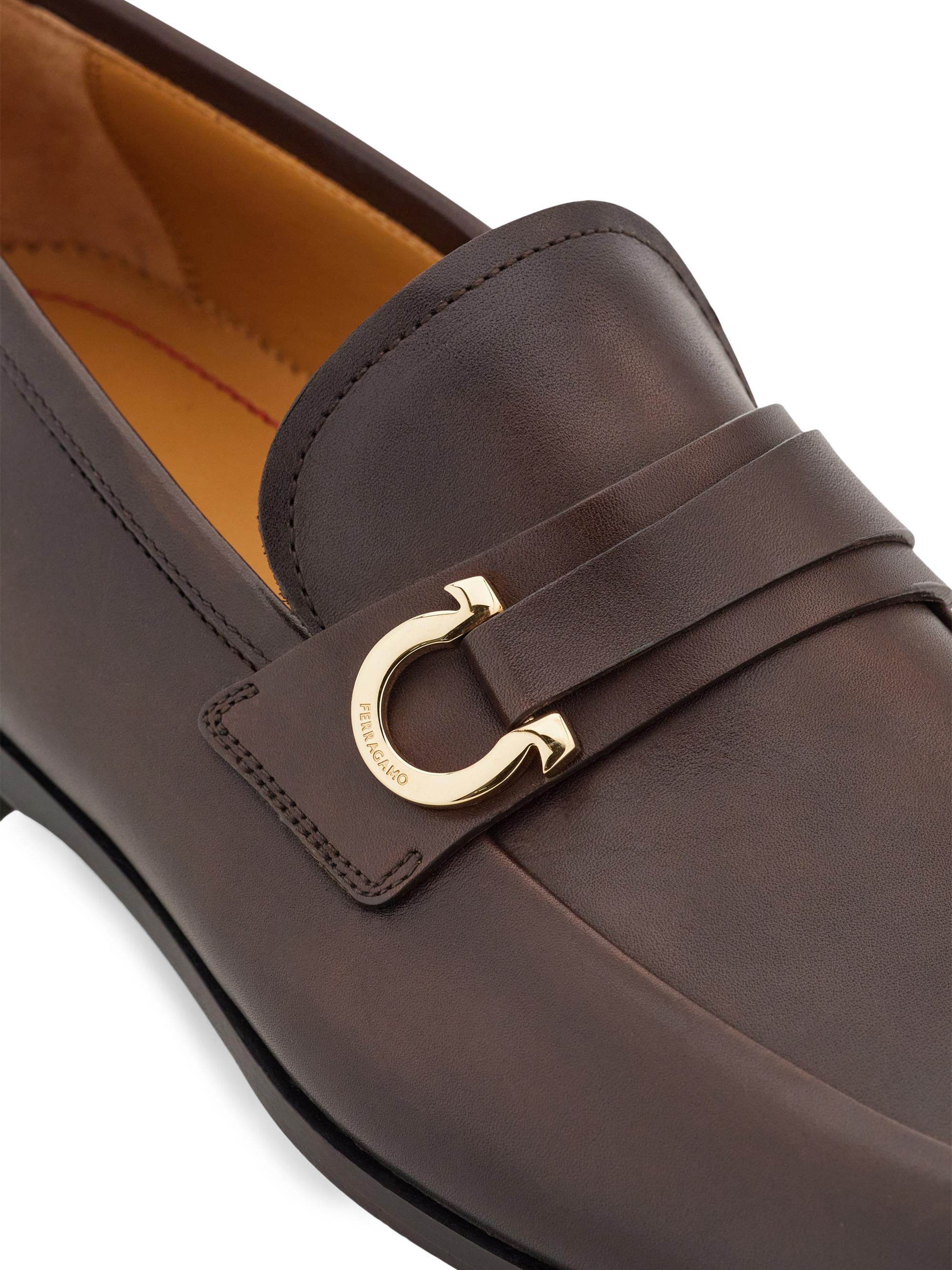 FERRAGAMO Florio Gancini Leather Loafers | Saks Fifth Avenue