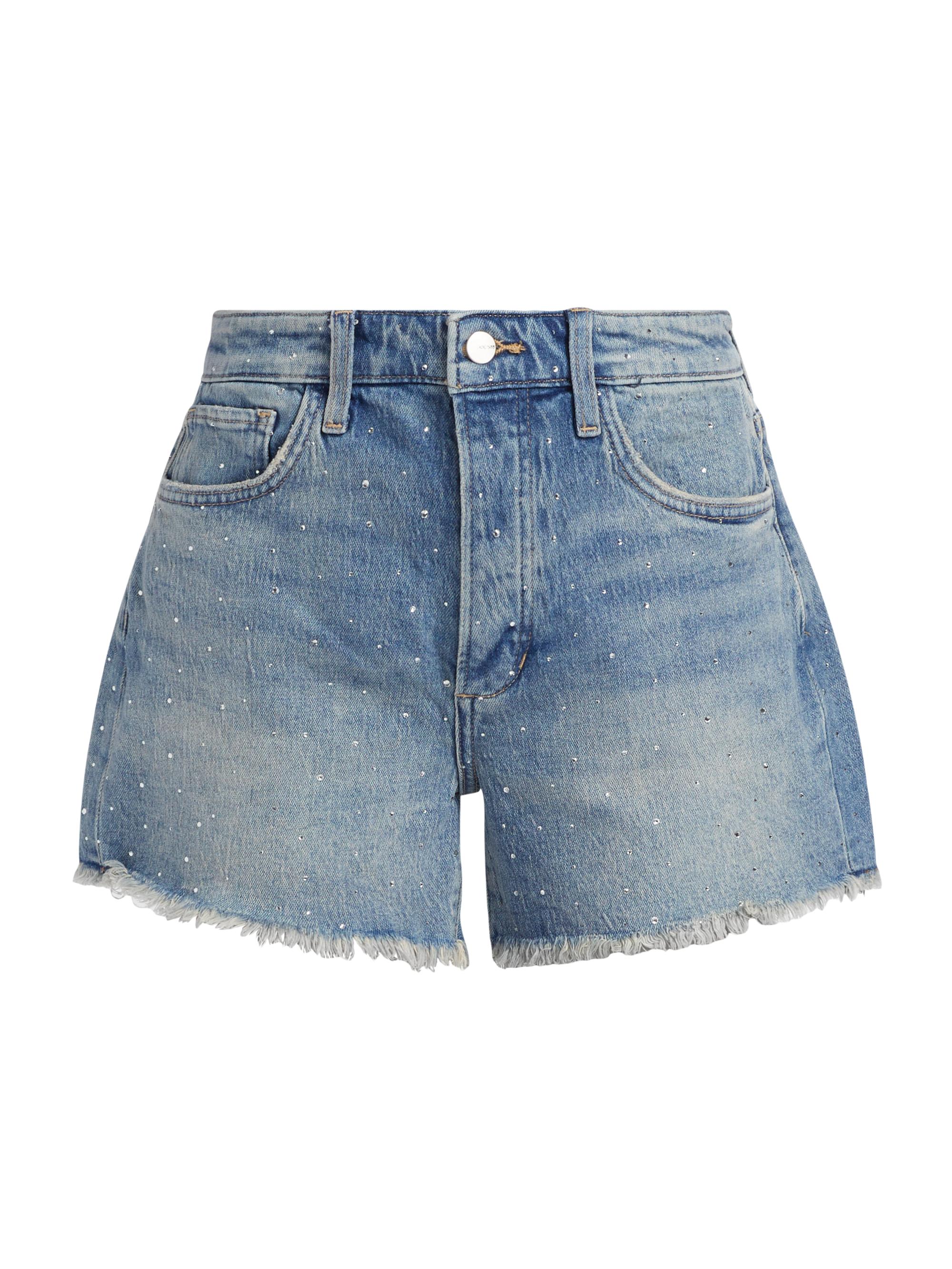 Joe's Jeans Women's The Jessie Denim Relaxed Crystal Shorts - Bejeweled