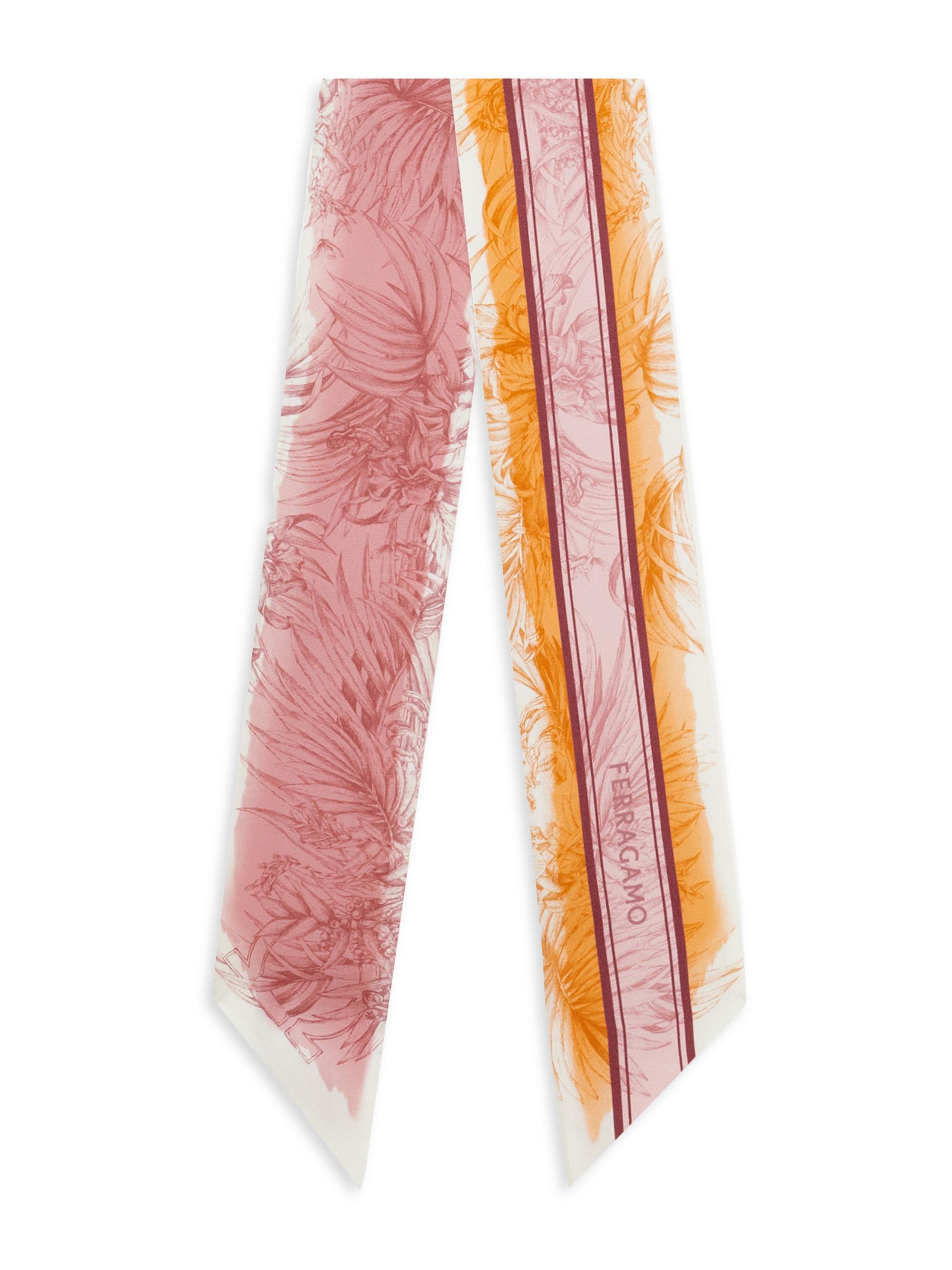 FERRAGAMO Women's Gravure Printed Silk Scarf - Rose Multi