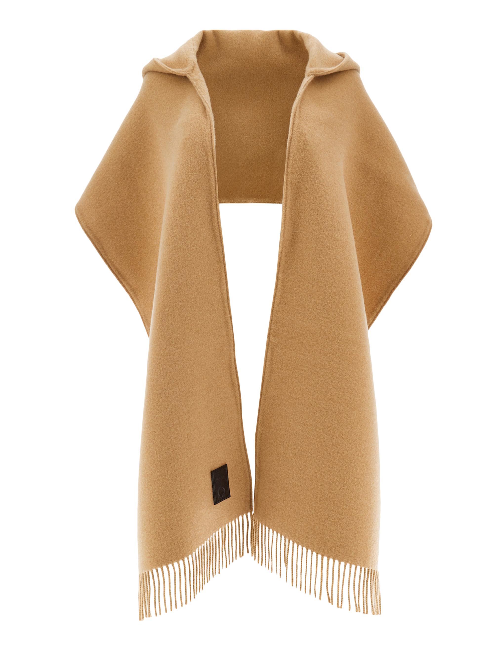 FERRAGAMO Women's Wool & Cashmere Hooded Scarf - Camel