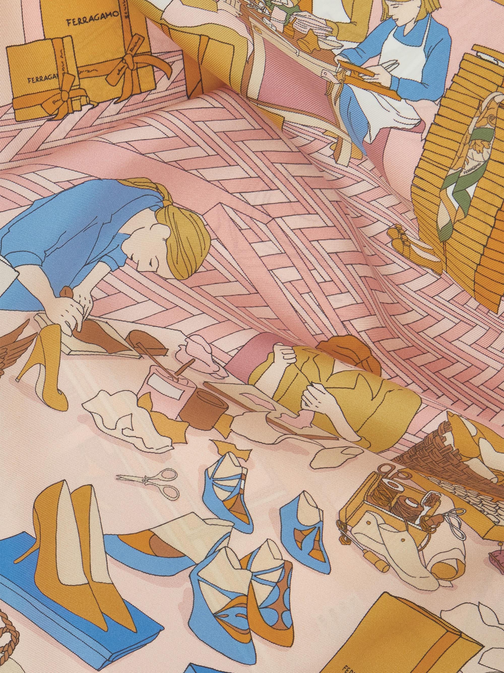 FERRAGAMO Atelier Graphic Silk Scarf | Saks Fifth Avenue