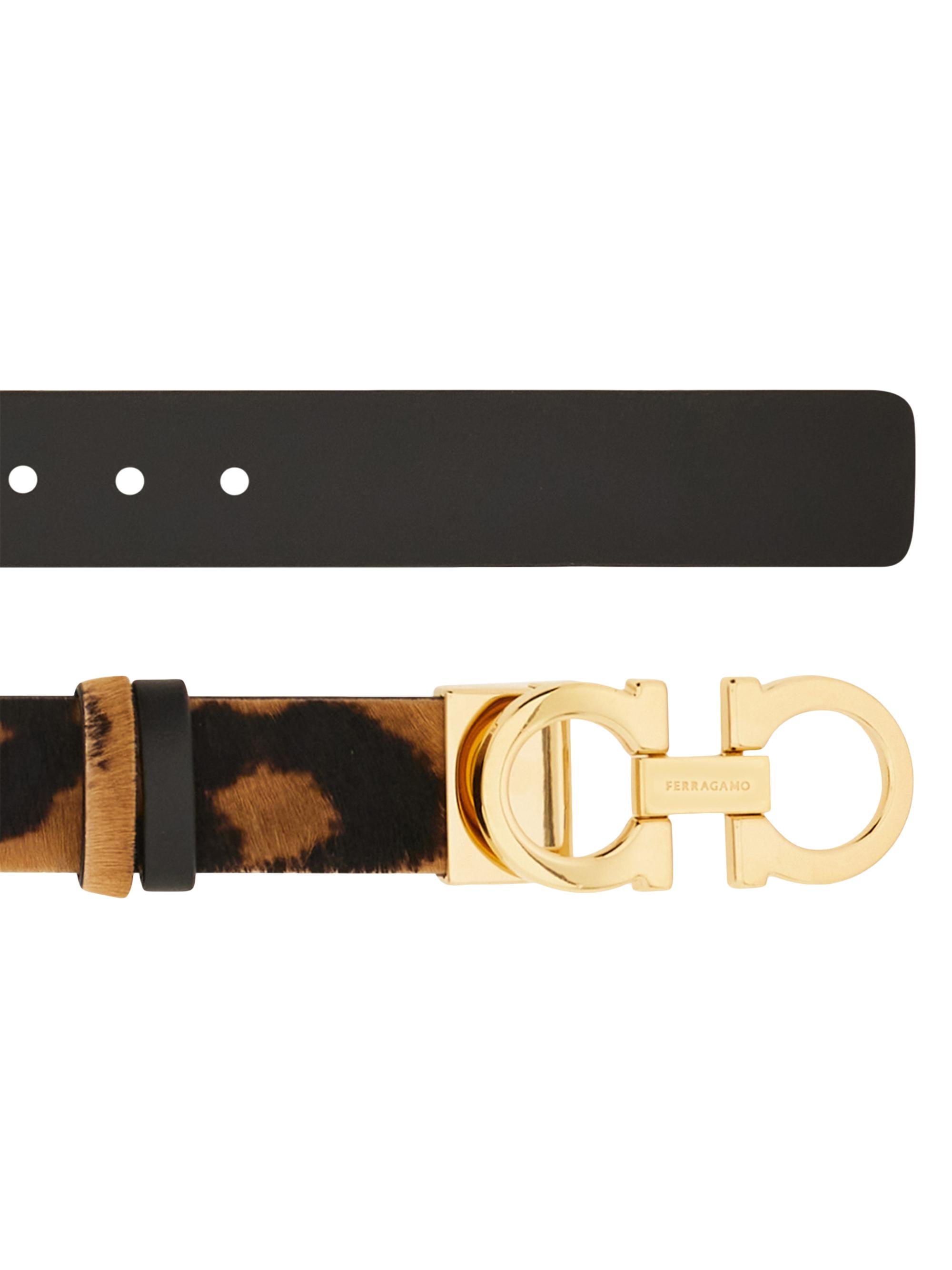 小物 Ferragamo Calf Hair Gancini Belt leopard FERRAGAMO Donna Double Gancini Leopard Calf Hair Belt | Saks Fifth