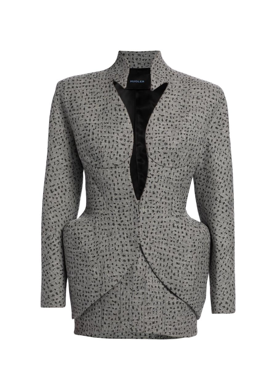 Thierry Mugler　アルパカ　コート　ショート丈　ブラック　9 0400022445023?wid=900
