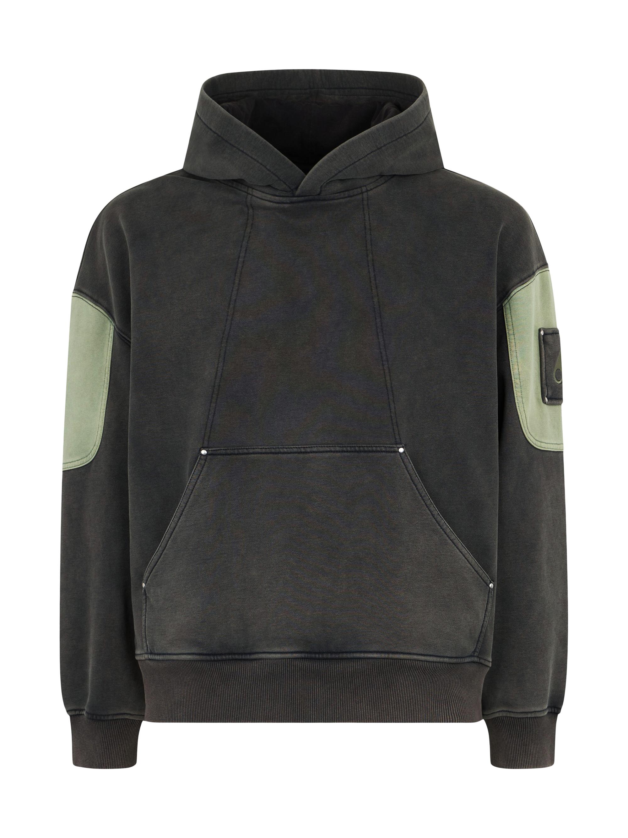 Moose Knuckles Men's Plateau Seamed Cotton Hoodie - Black