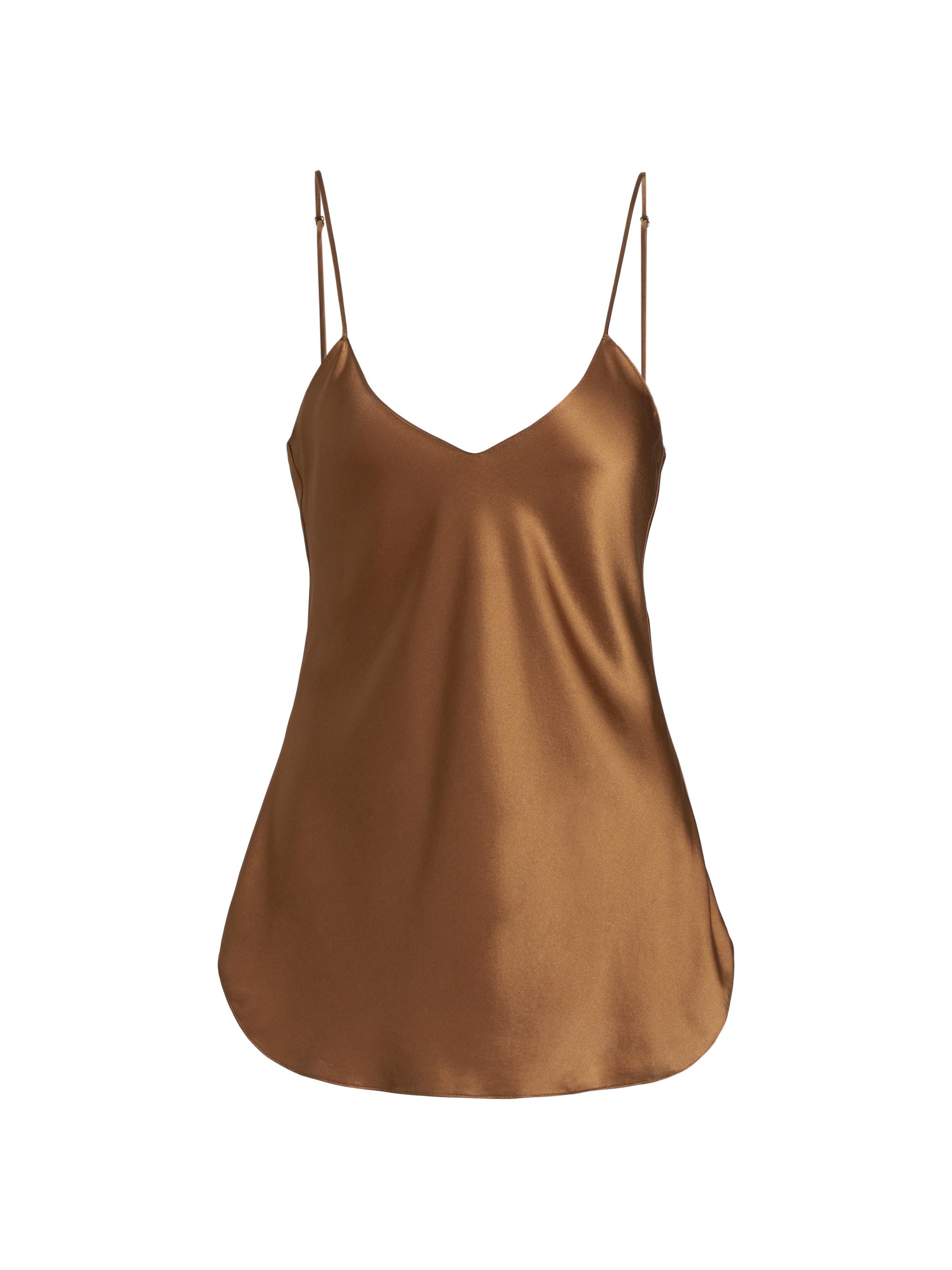 Nili Lotan Women's Isabella Silk Scoopneck Camisole - Whiskey