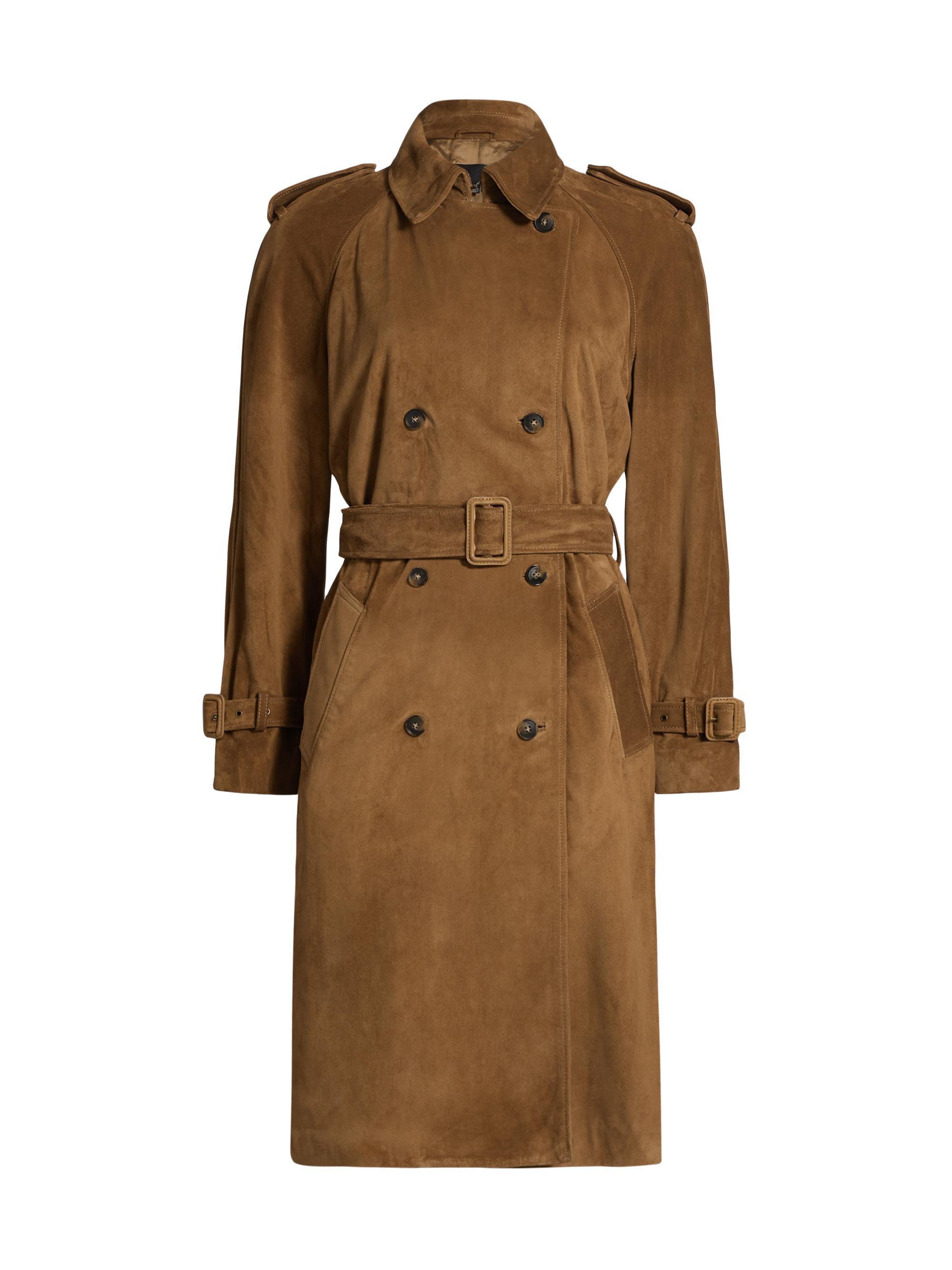 Nili Lotan Women's Renea Suede Belted Trench Coat - Martora