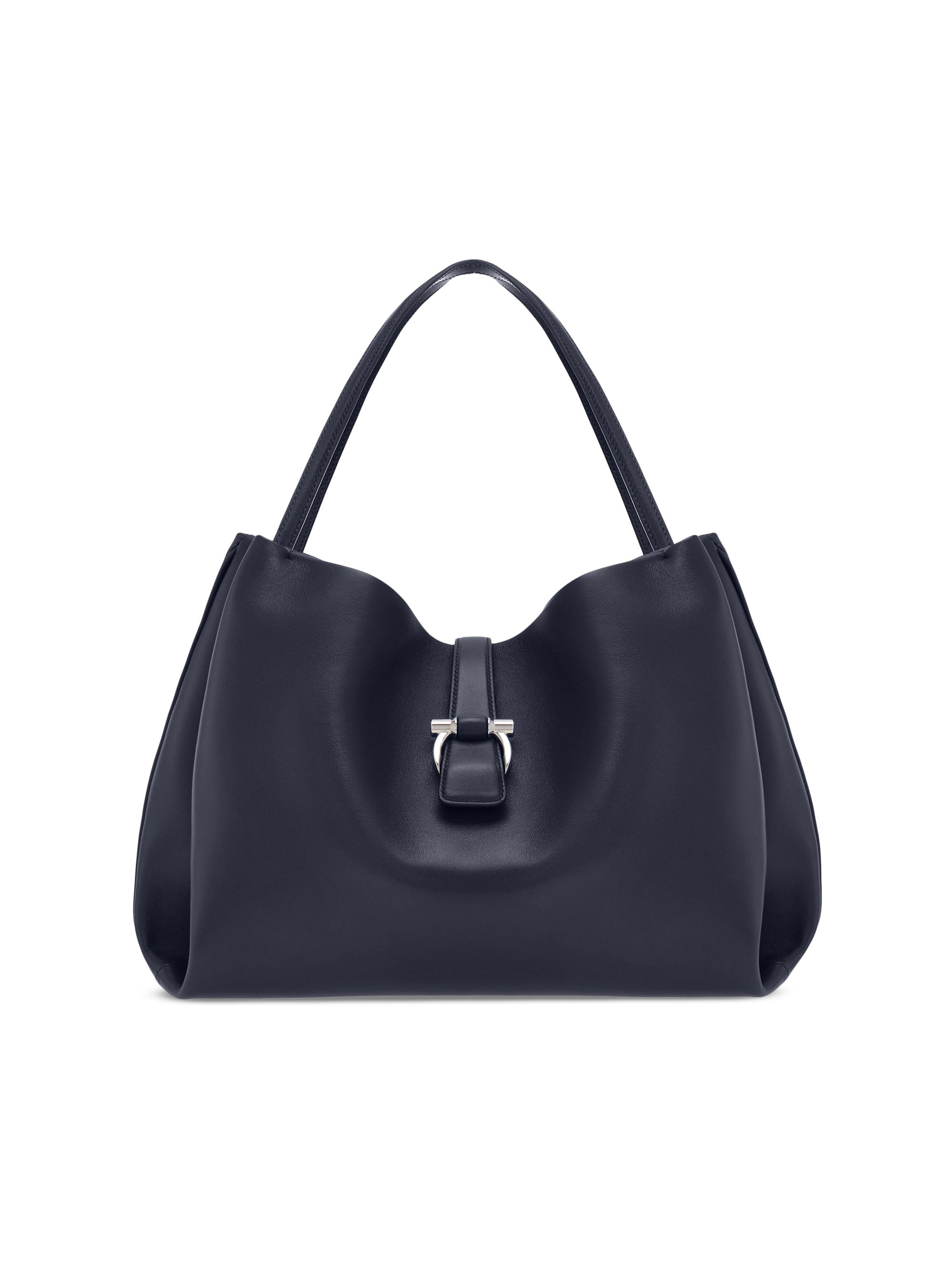 FERRAGAMO Women's Leather Tote Bag - Navy