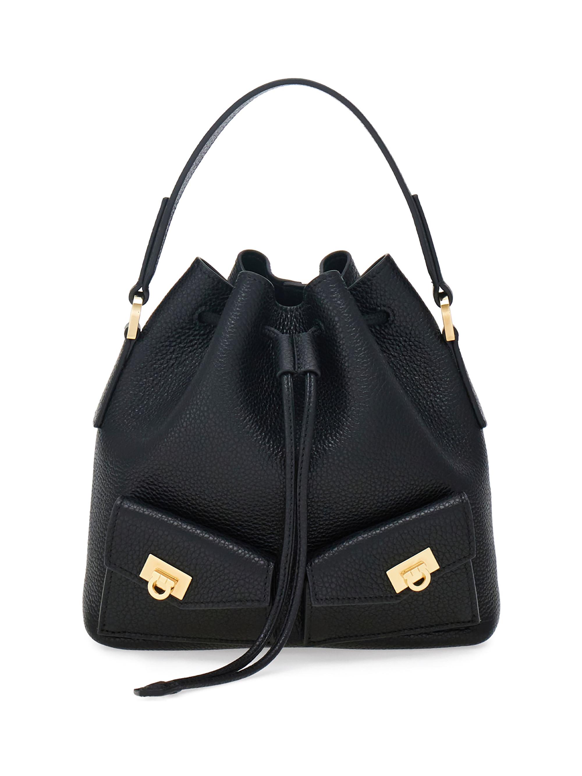 FERRAGAMO Women's Leather Bucket Bag - Nero
