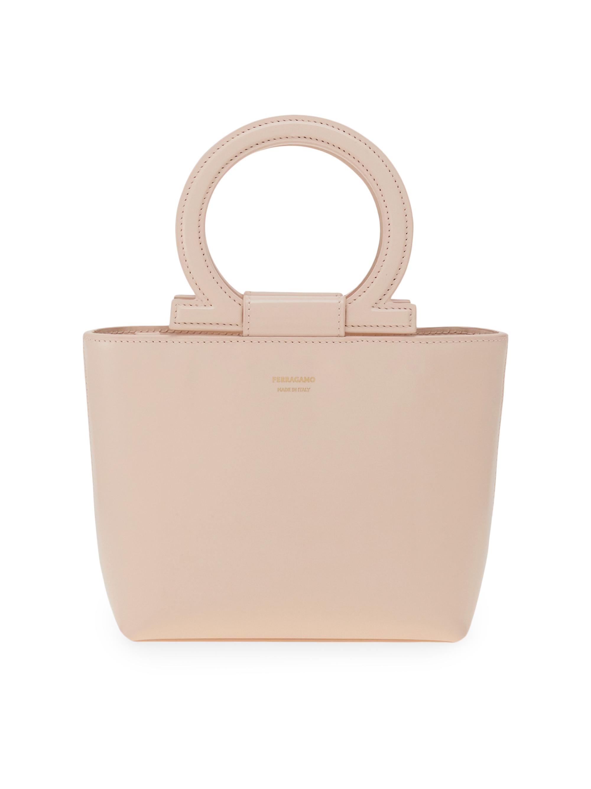 FERRAGAMO Women's Leather Top Handle Bag - Ballet