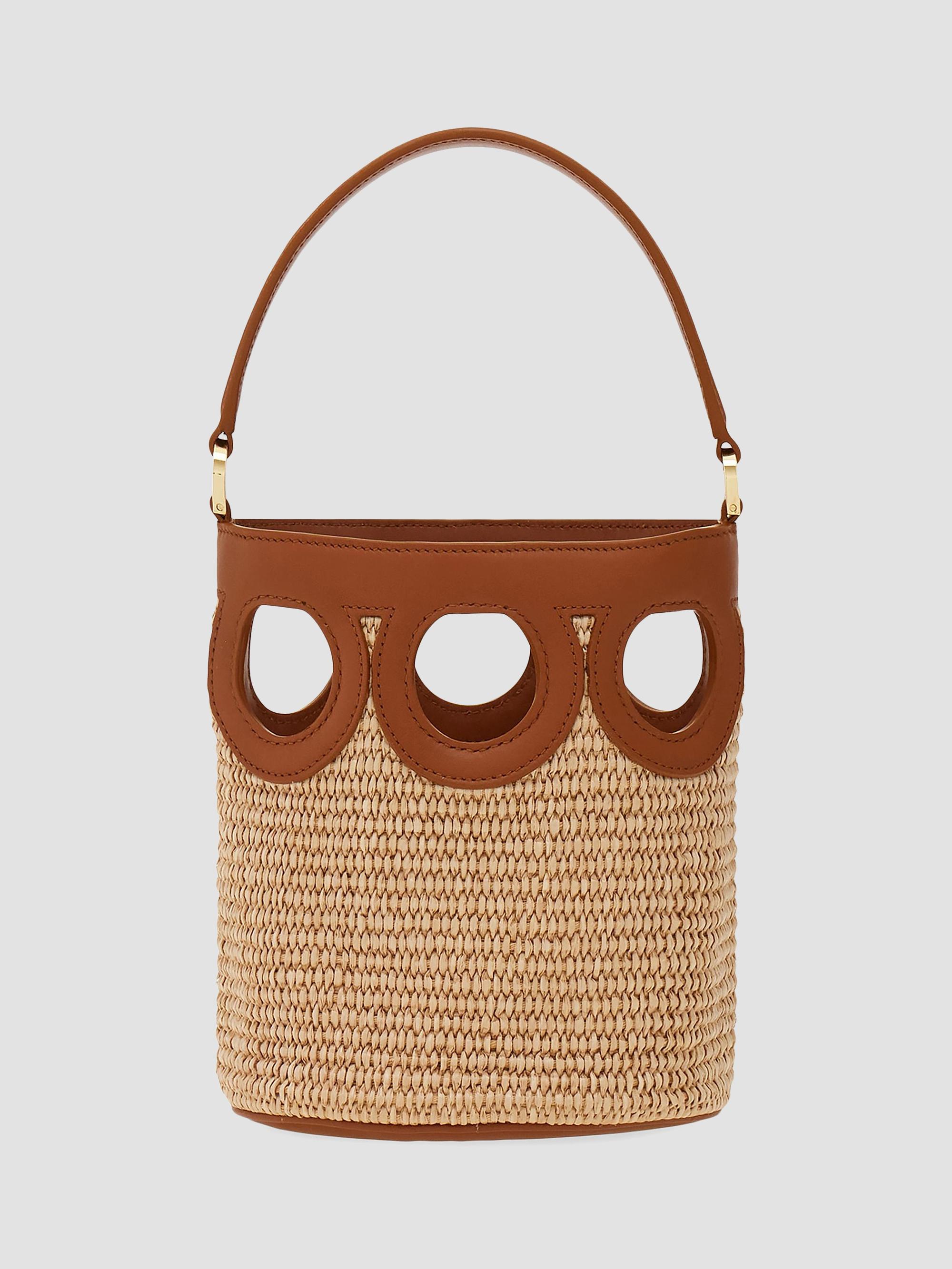 FERRAGAMO Mini Raffia Bucket Bag | Saks Fifth Avenue