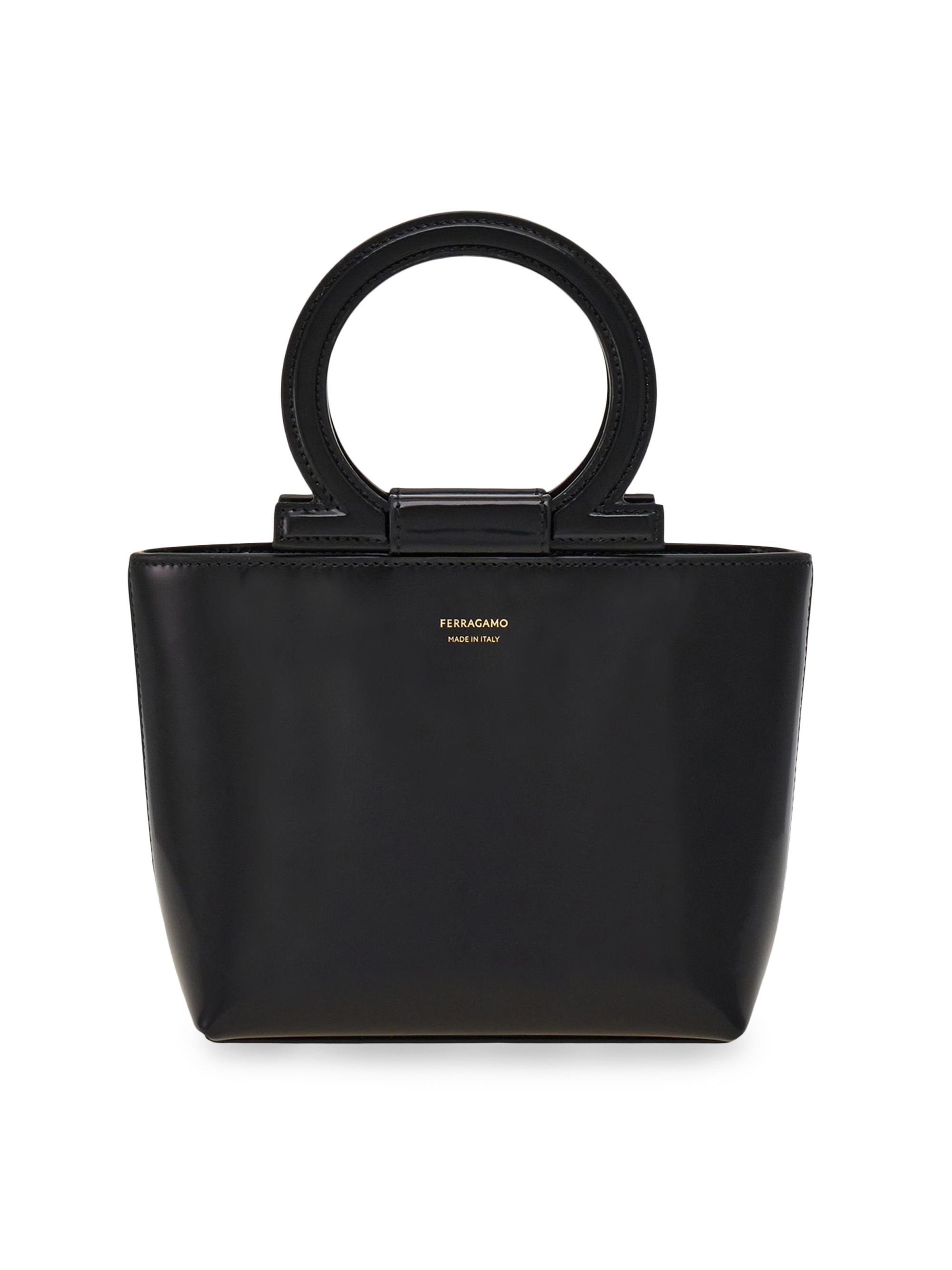 FERRAGAMO Women's Leather Top Handle Bag - Nero