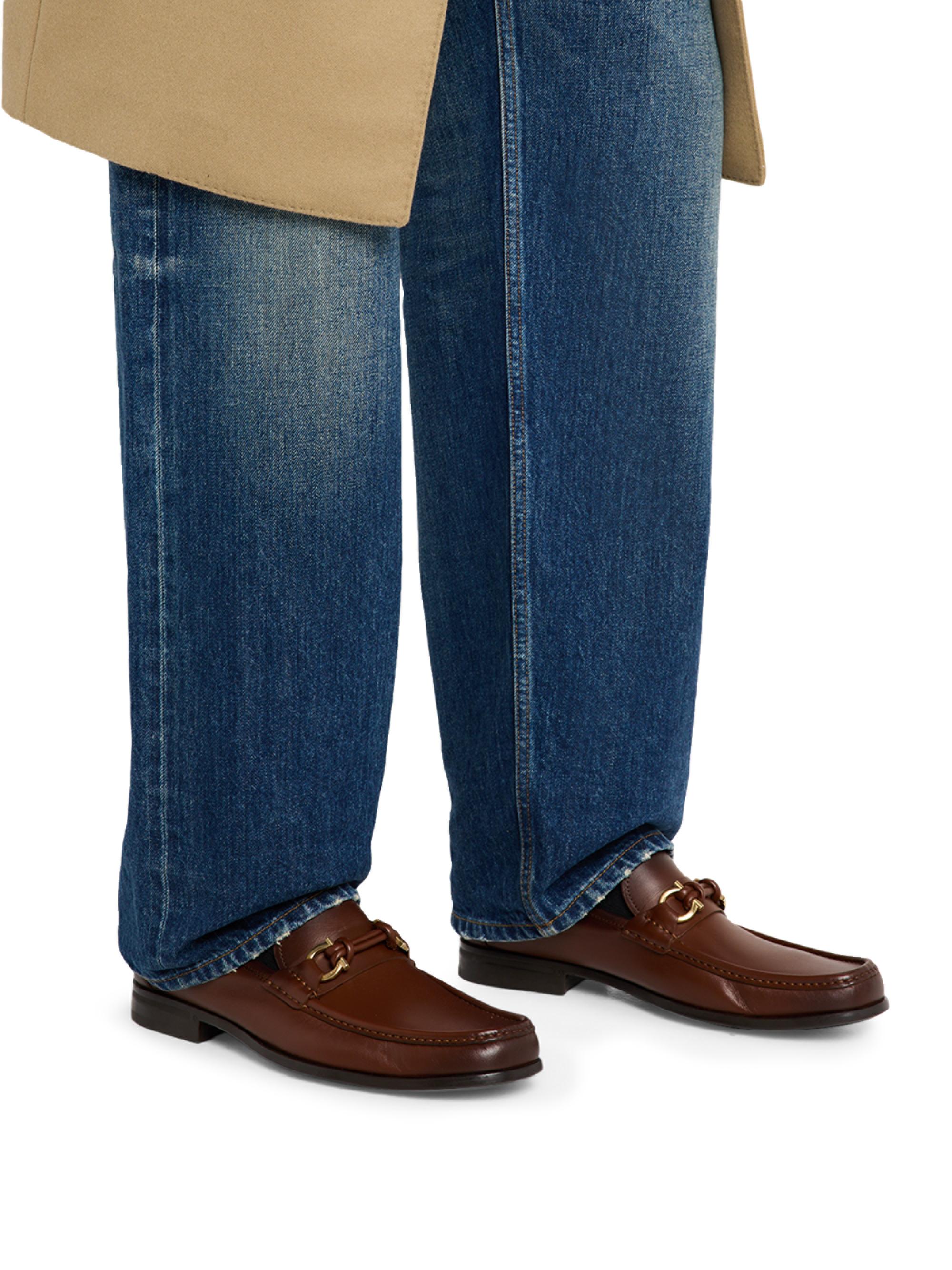FERRAGAMO Alain Gancio Leather Loafers | Saks Fifth Avenue
