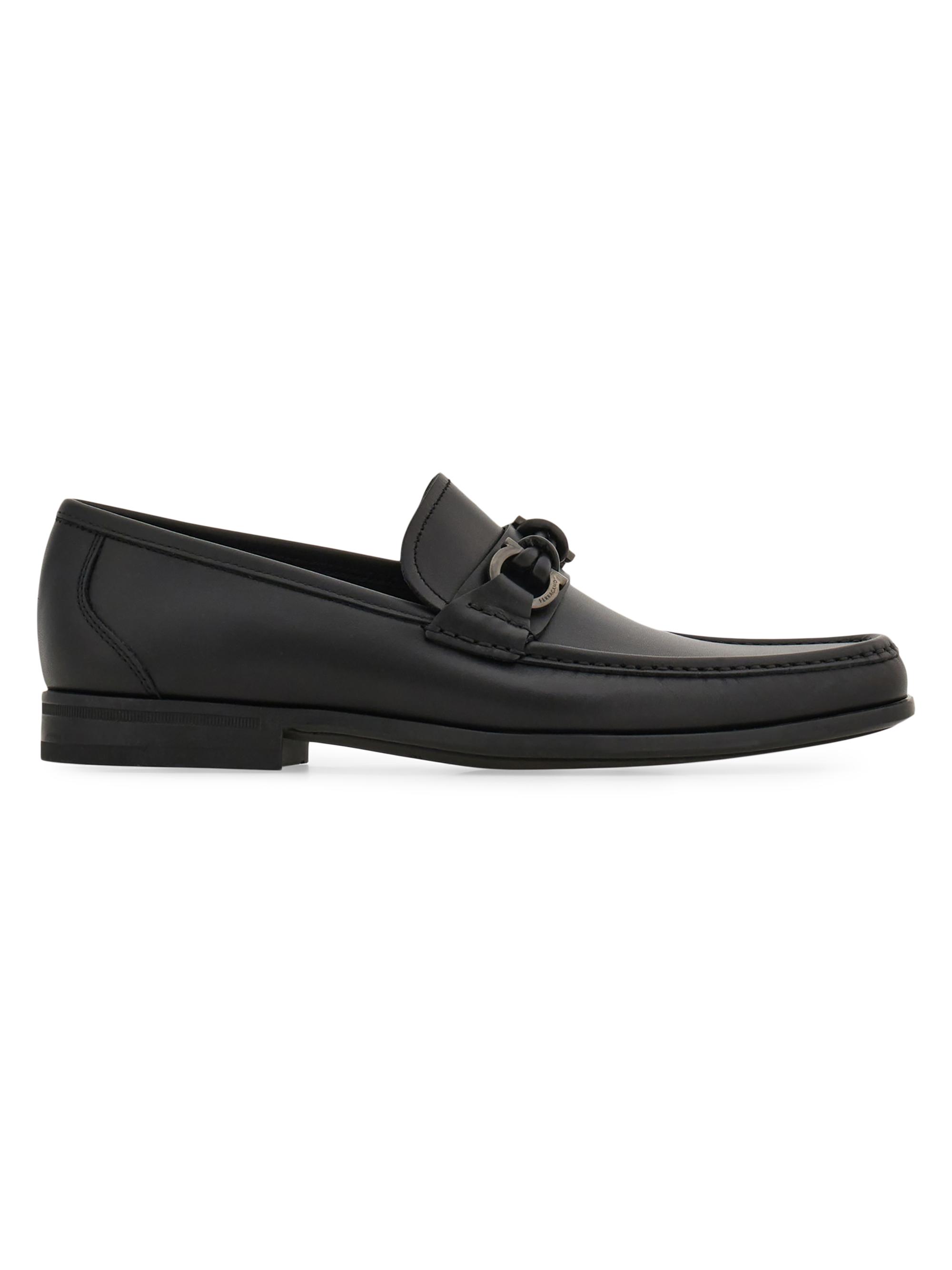 FERRAGAMO ブラック ローファー 厚底 Ferragamo square-toe Leather Loafers | Black | FARFETCH
