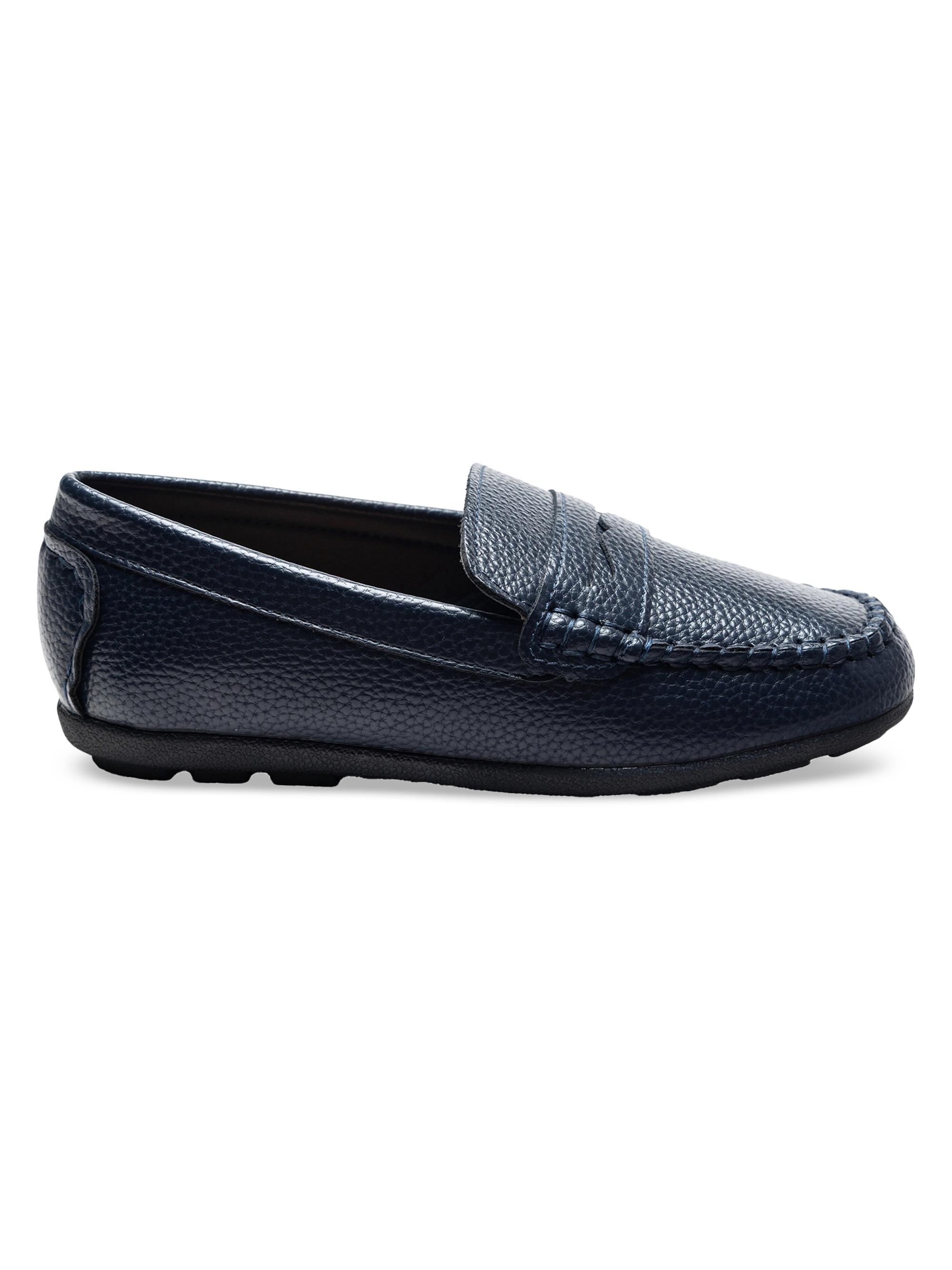 Moustache Faux Leather Penny Loafers - Navy 9.5 (Toddler)