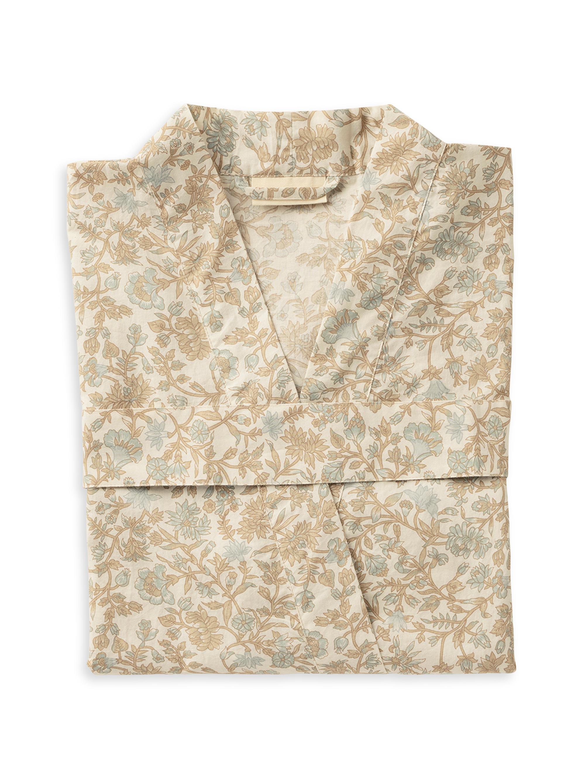 Coyuchi Women's Isla Organic Cotton Robe - Fawn Garden