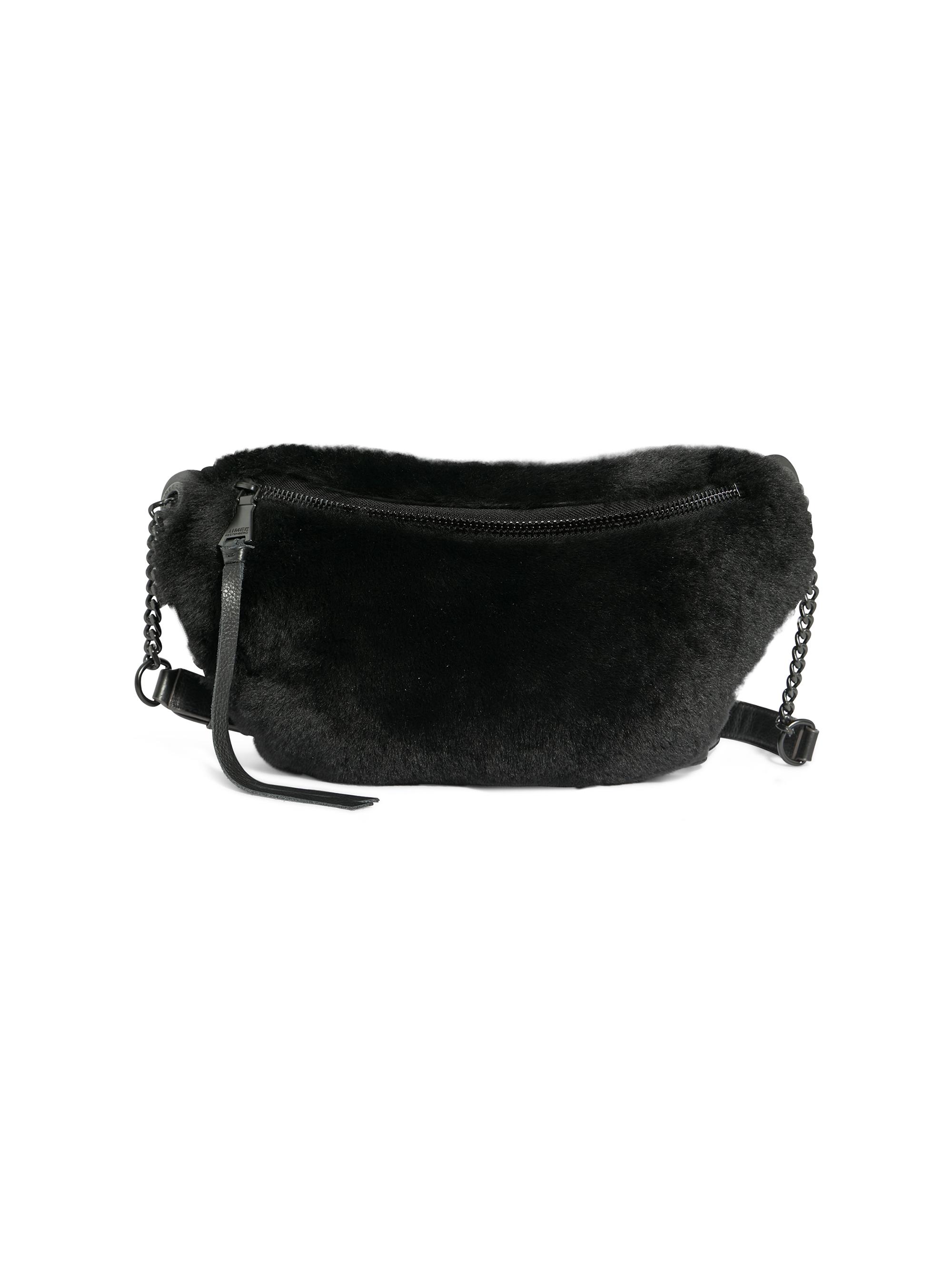Aimee Kestenberg Women's The Hug Shearling Convertible Sling Bag - Black