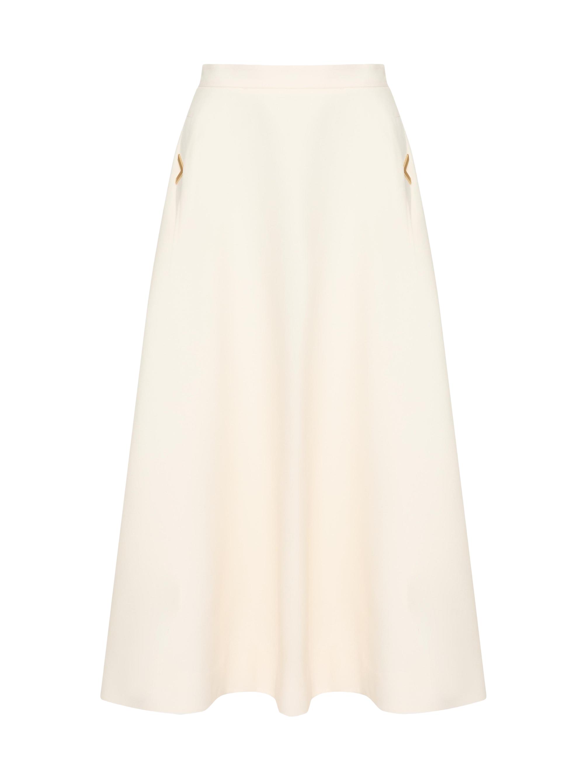 Valentino Garavani Women's Crepe Couture Midi Skirt - Navy