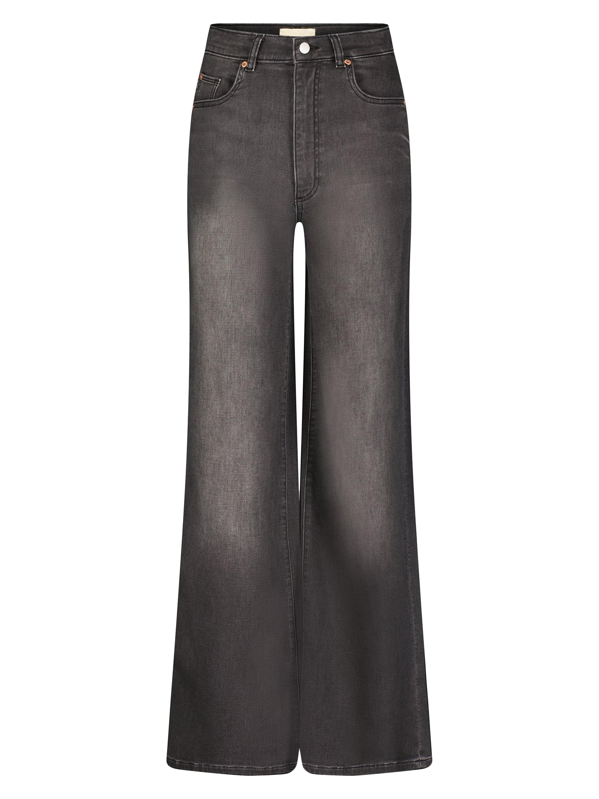 DL1961 Premium Denim Women's Softwear Hepburn Wide Leg High Rise Jeans - Dark Haze
