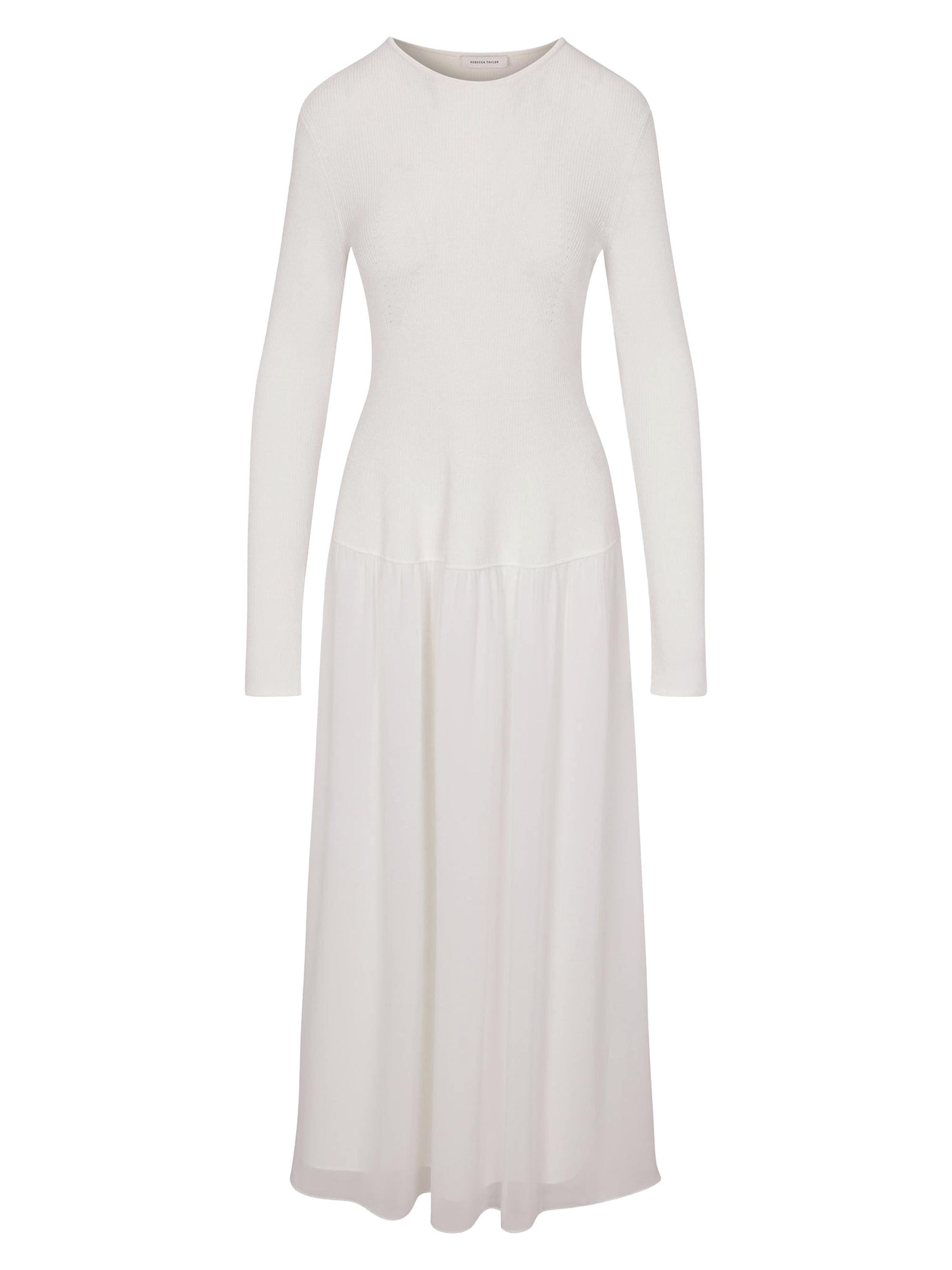 Rebecca Taylor Women's Calla Pieced Long-Sleeve Dress -