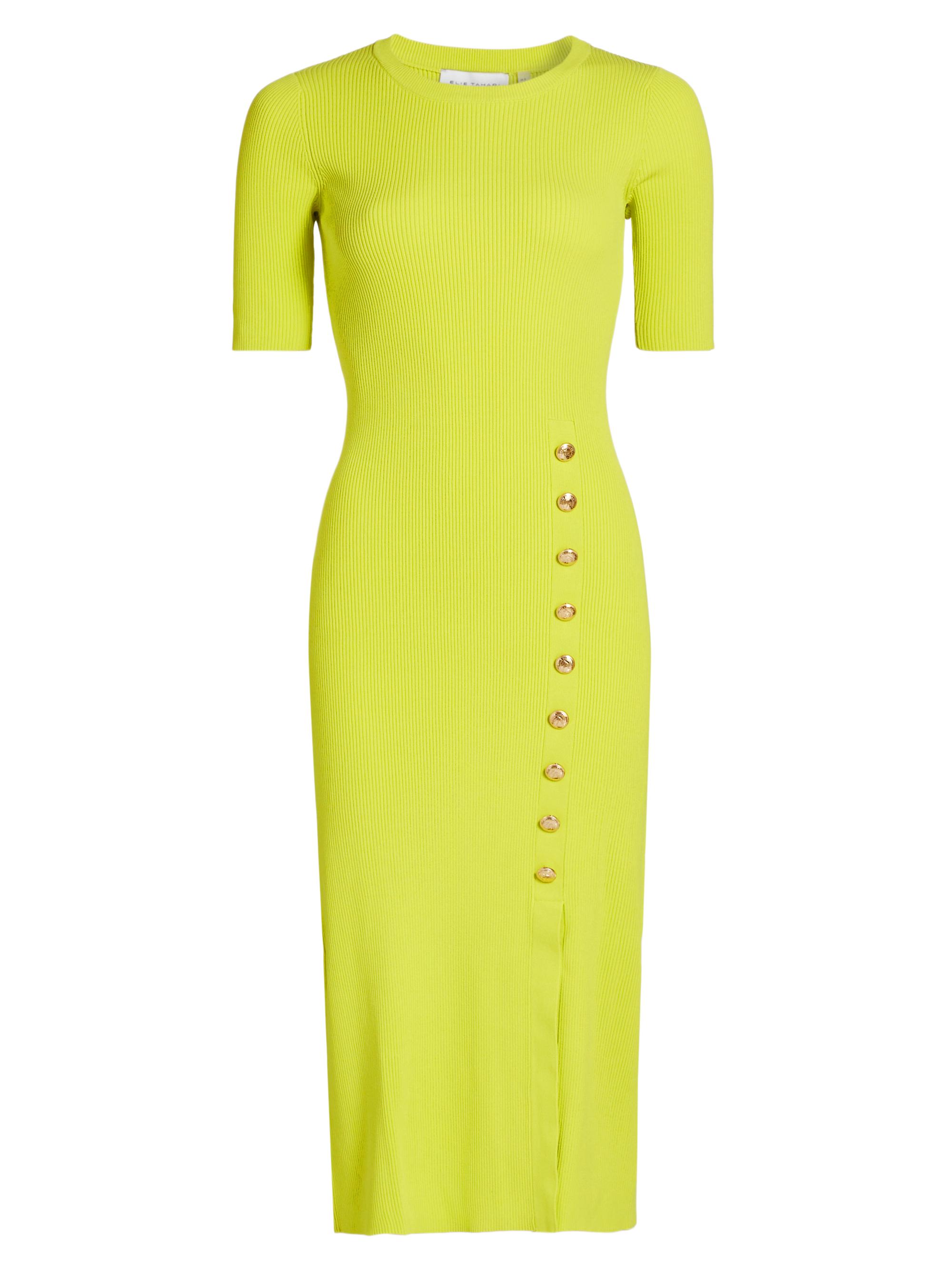 Elie Tahari Women's Chaya Sweater Midi-Dress - Electric Lime
