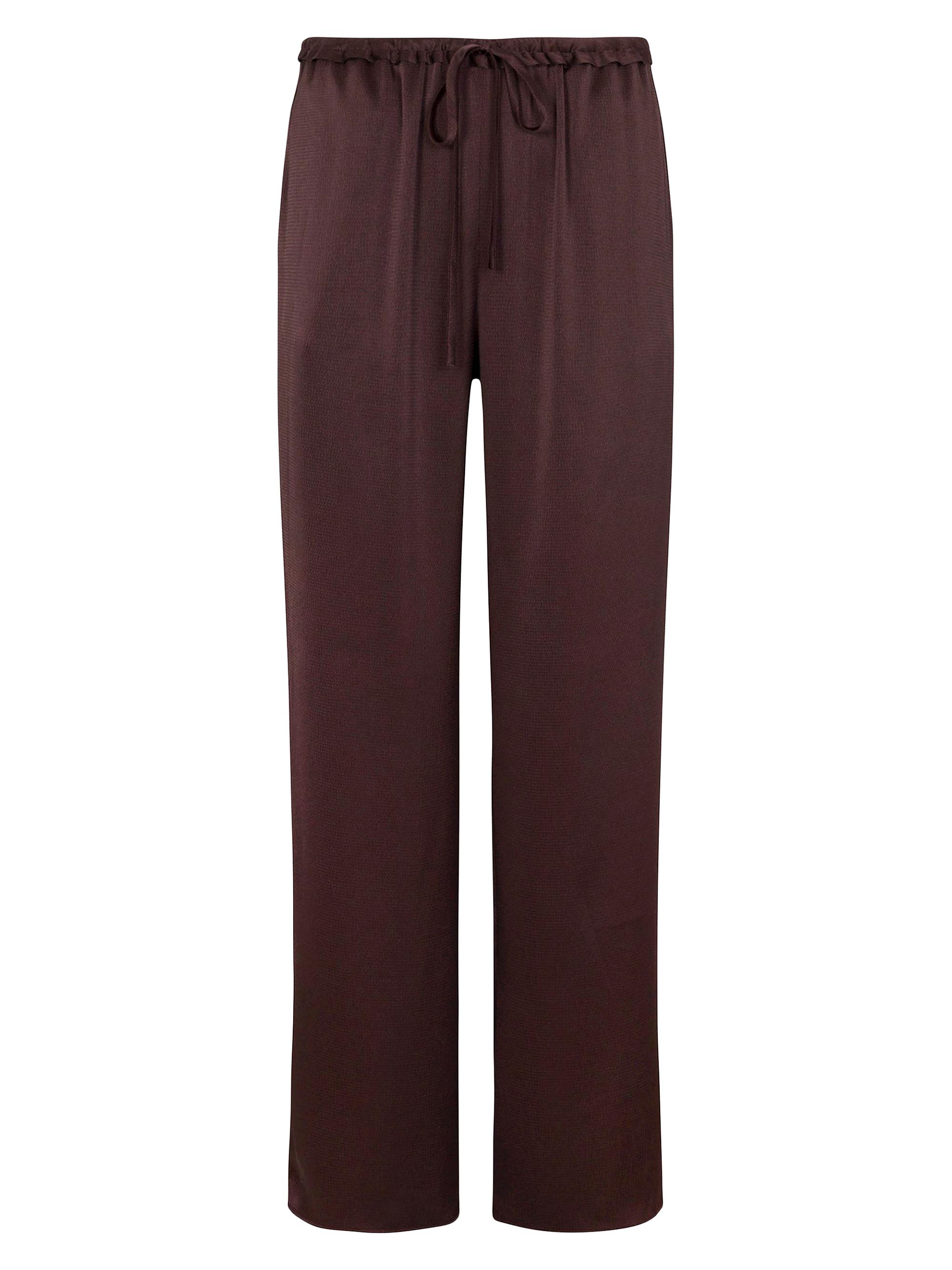 Rebecca Taylor Women's Gianna Satin Wide-Leg Pants - Raisin