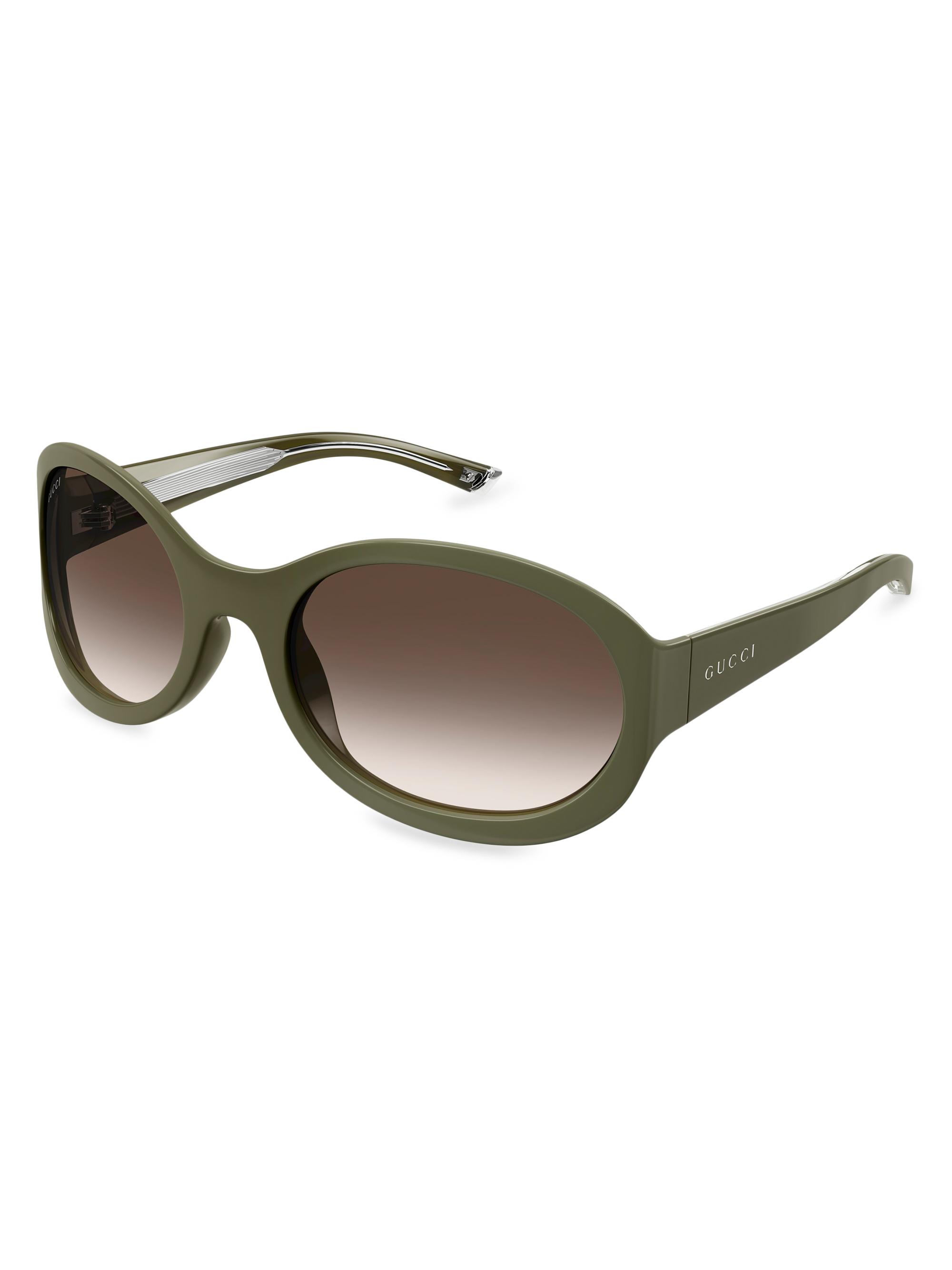 Gucci Women's 62MM Oval Sunglasses - Green