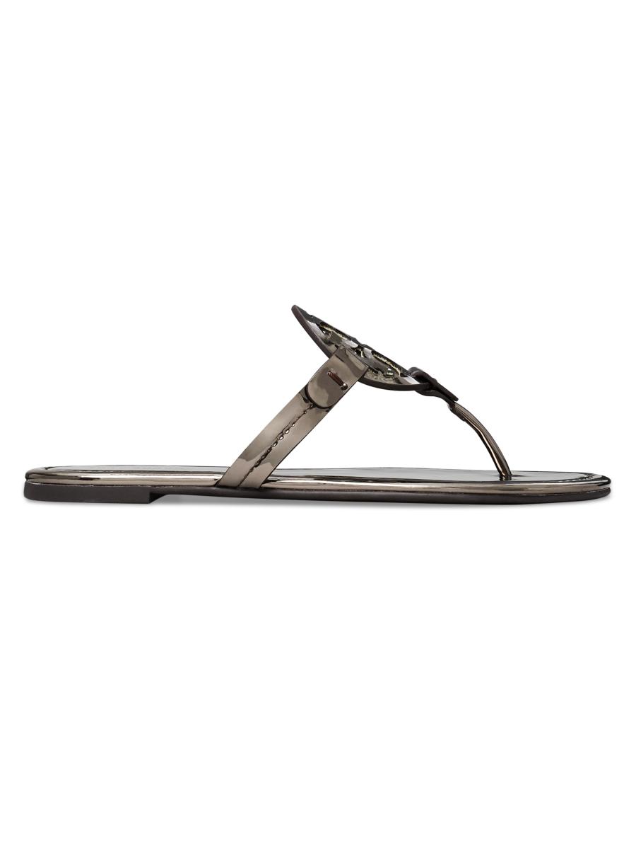 TORY BURCH ミュール　38.5 Amazon.com | Tory Burch Miller Cloud Silver/Natural 7 M | Slides