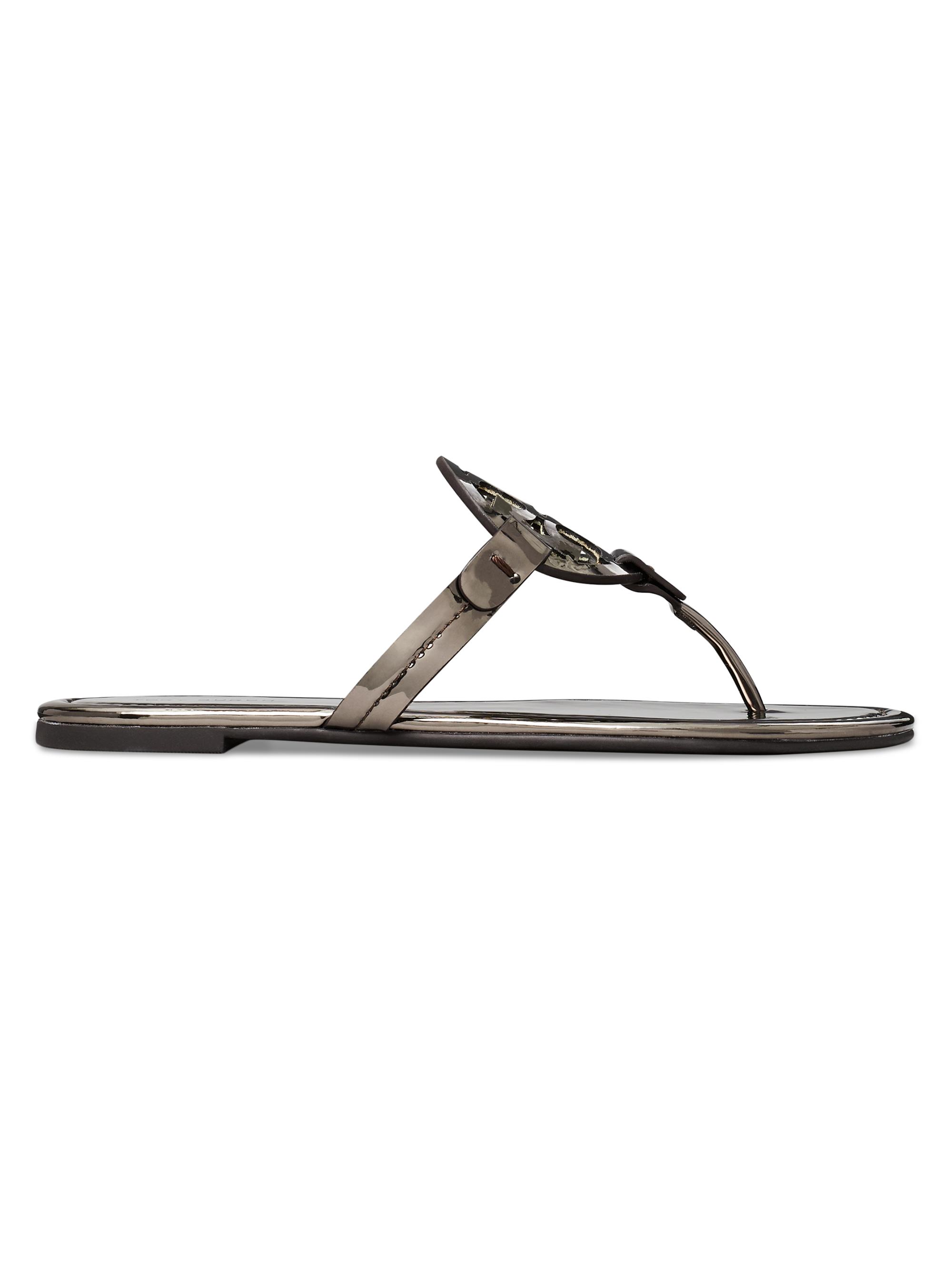 Tory Burch Miller Metal Double T Soft Sandals | Saks Fifth Avenue