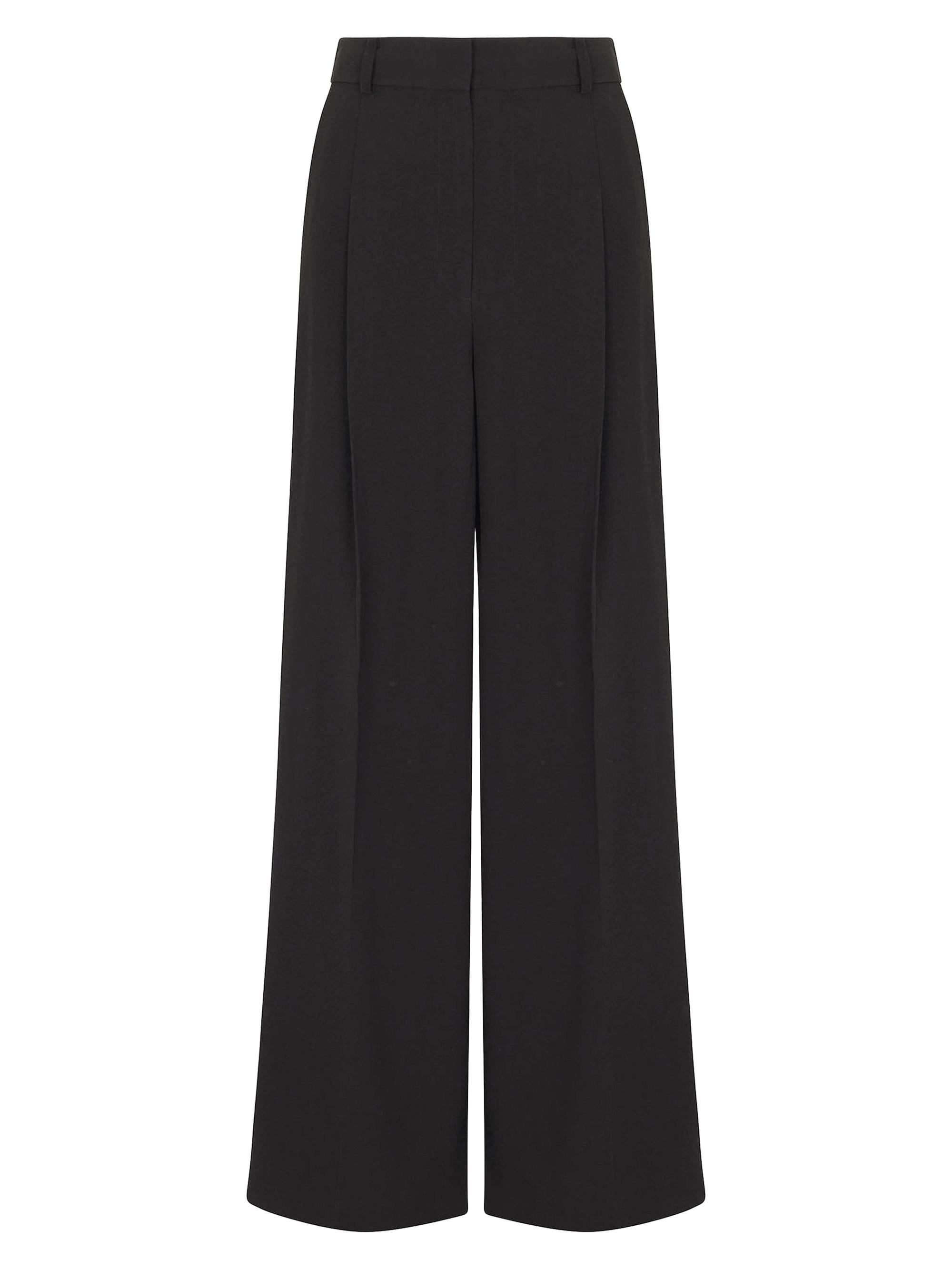 Rebecca Taylor Women's Mia Crepe Wide-Leg Pants - Black