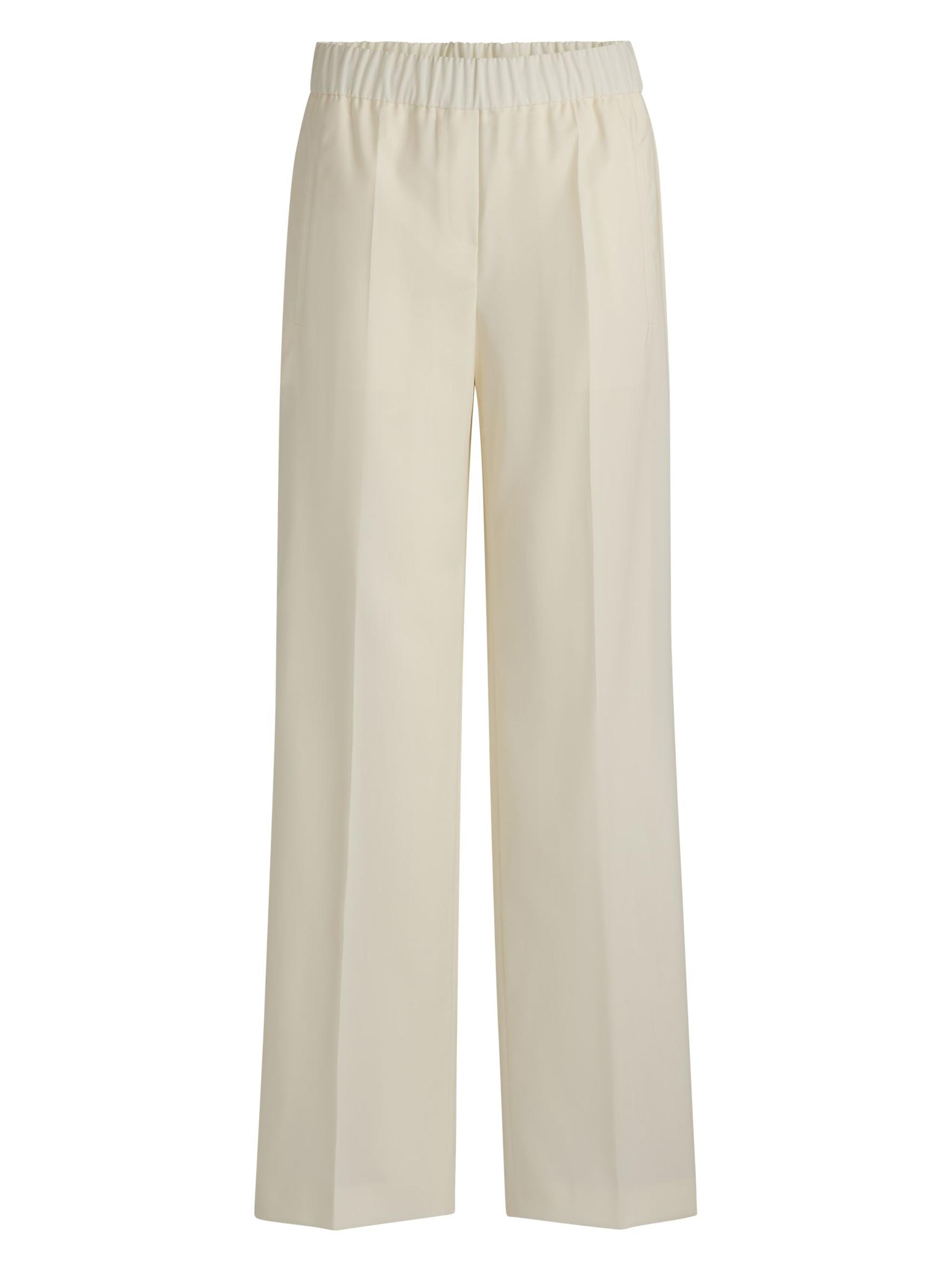 BOSS Women's Relaxed-Fit Trousers in Wool - Natural
