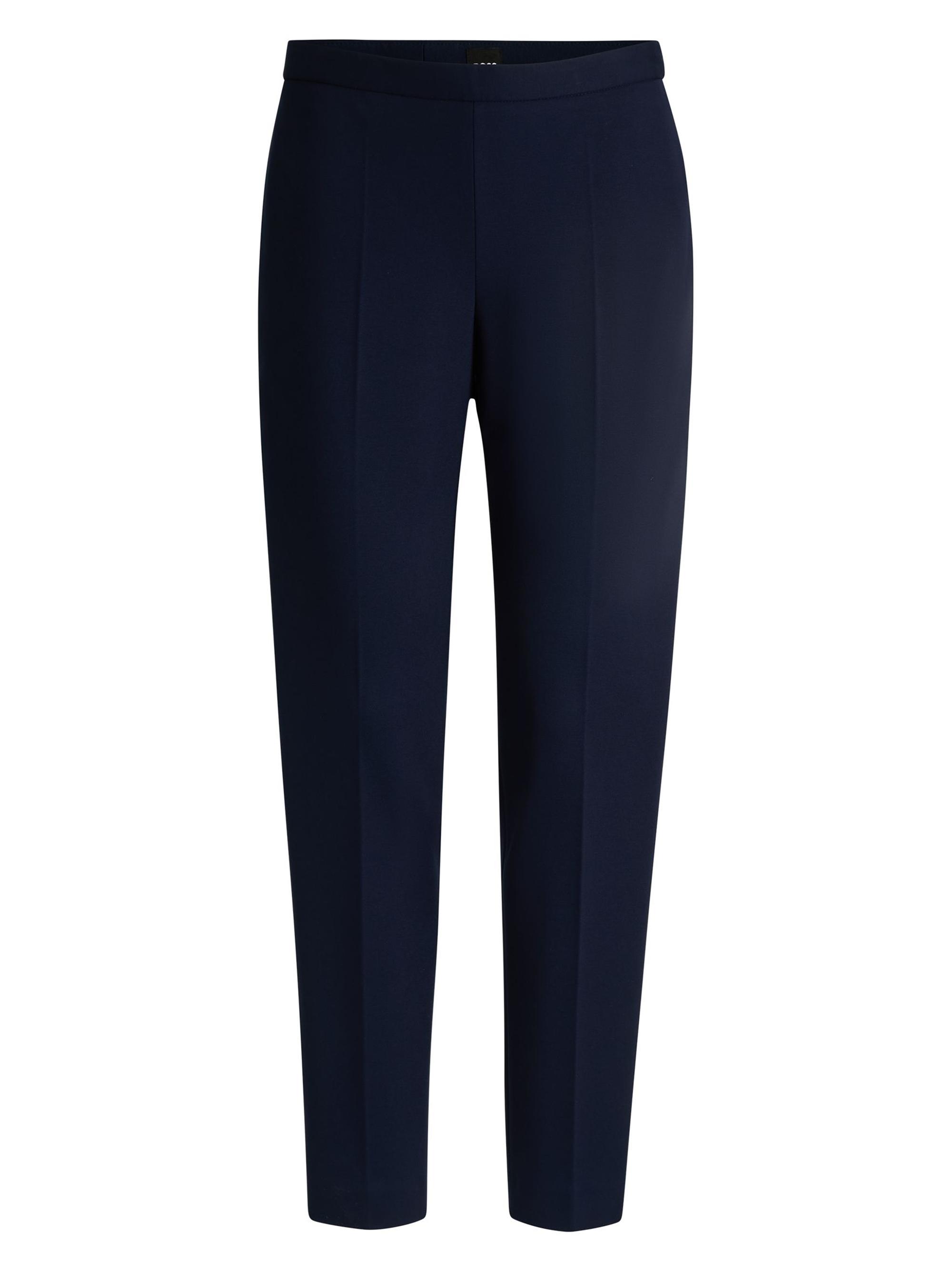 BOSS Women's Regular-Fit Trousers with Front Crease - Blue