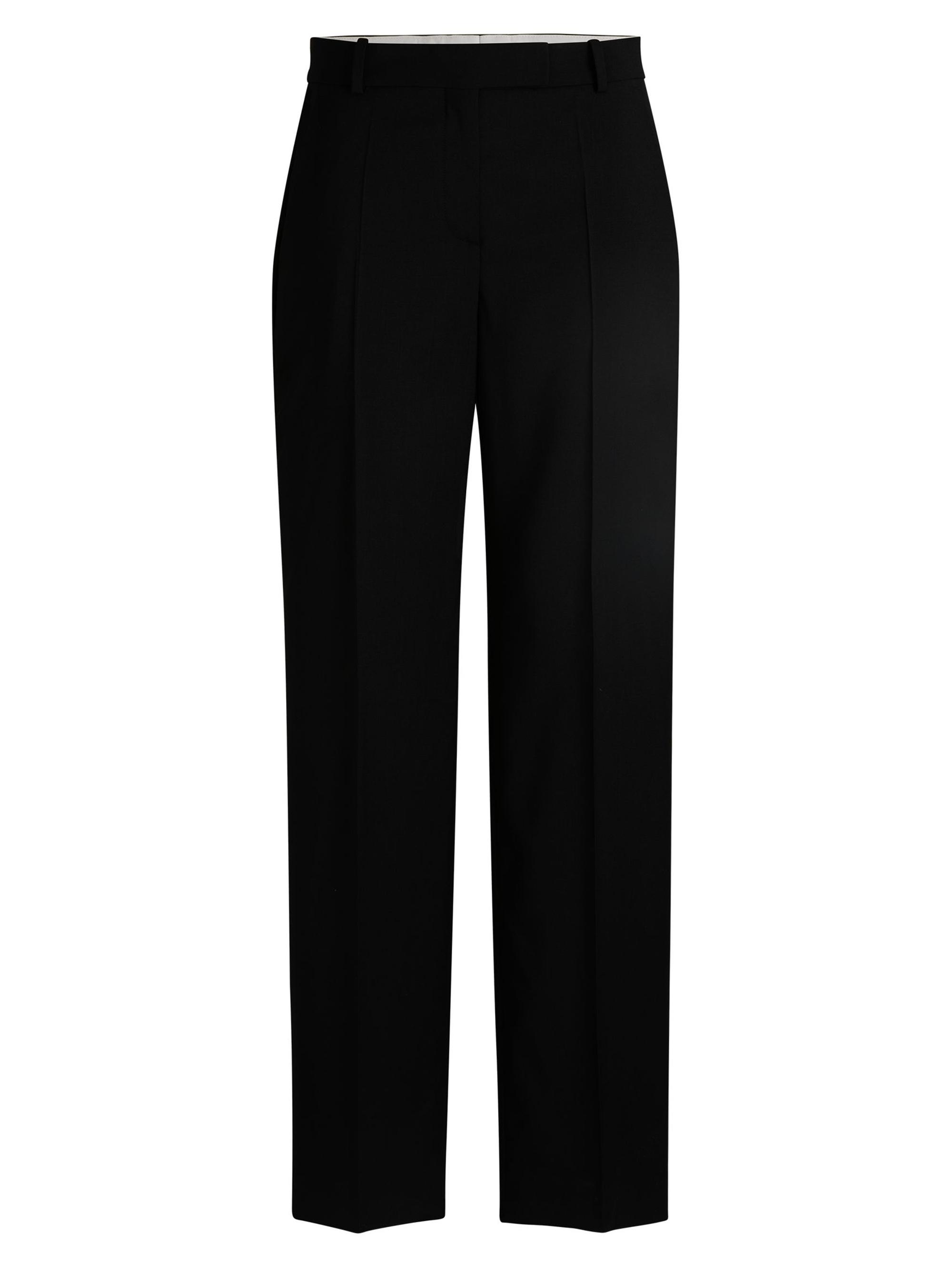 BOSS Women's Straight-Leg Trousers in Wool - Red