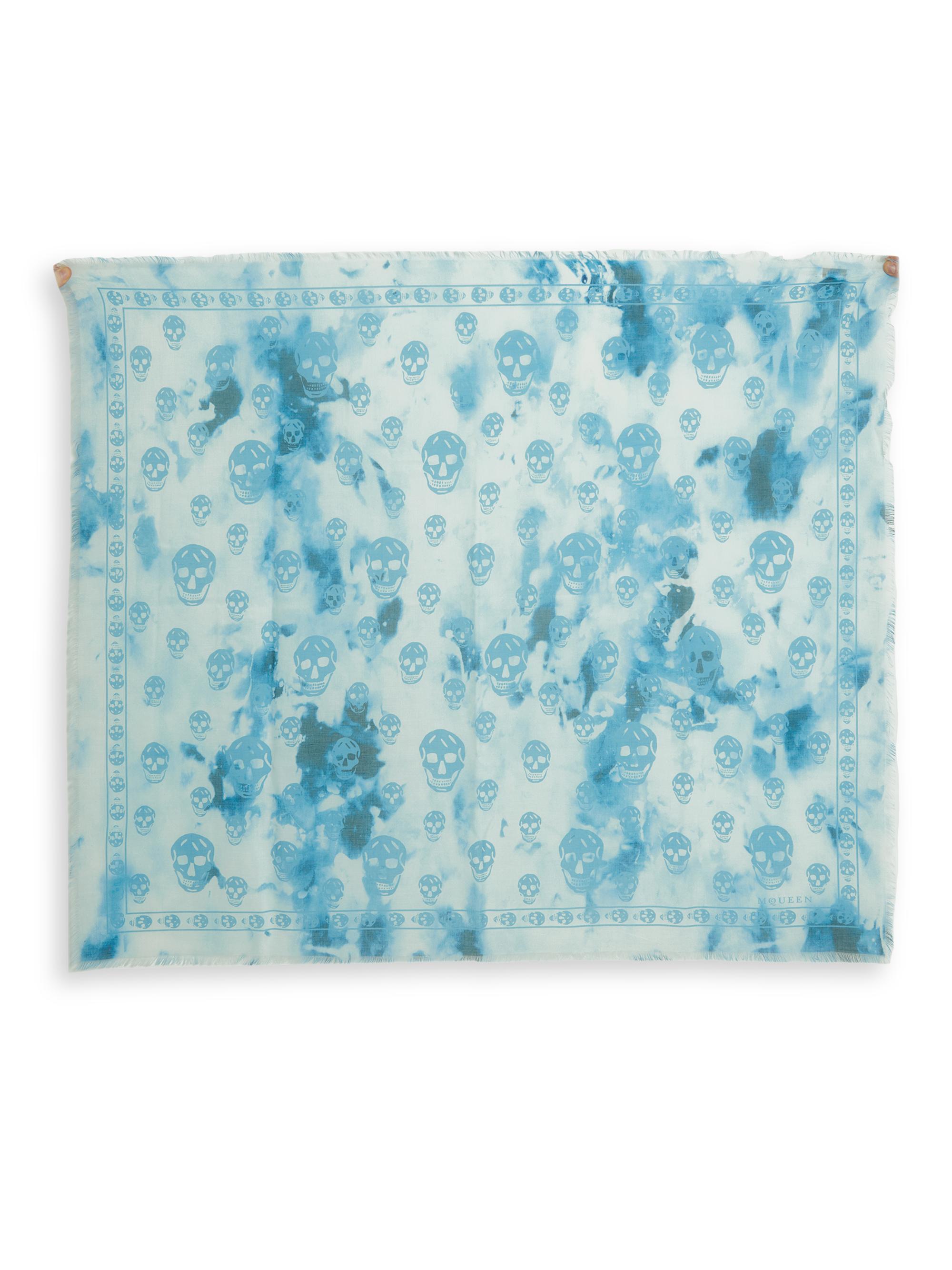 McQueen Men's Fo Bleached Classic Scarf -  Blue