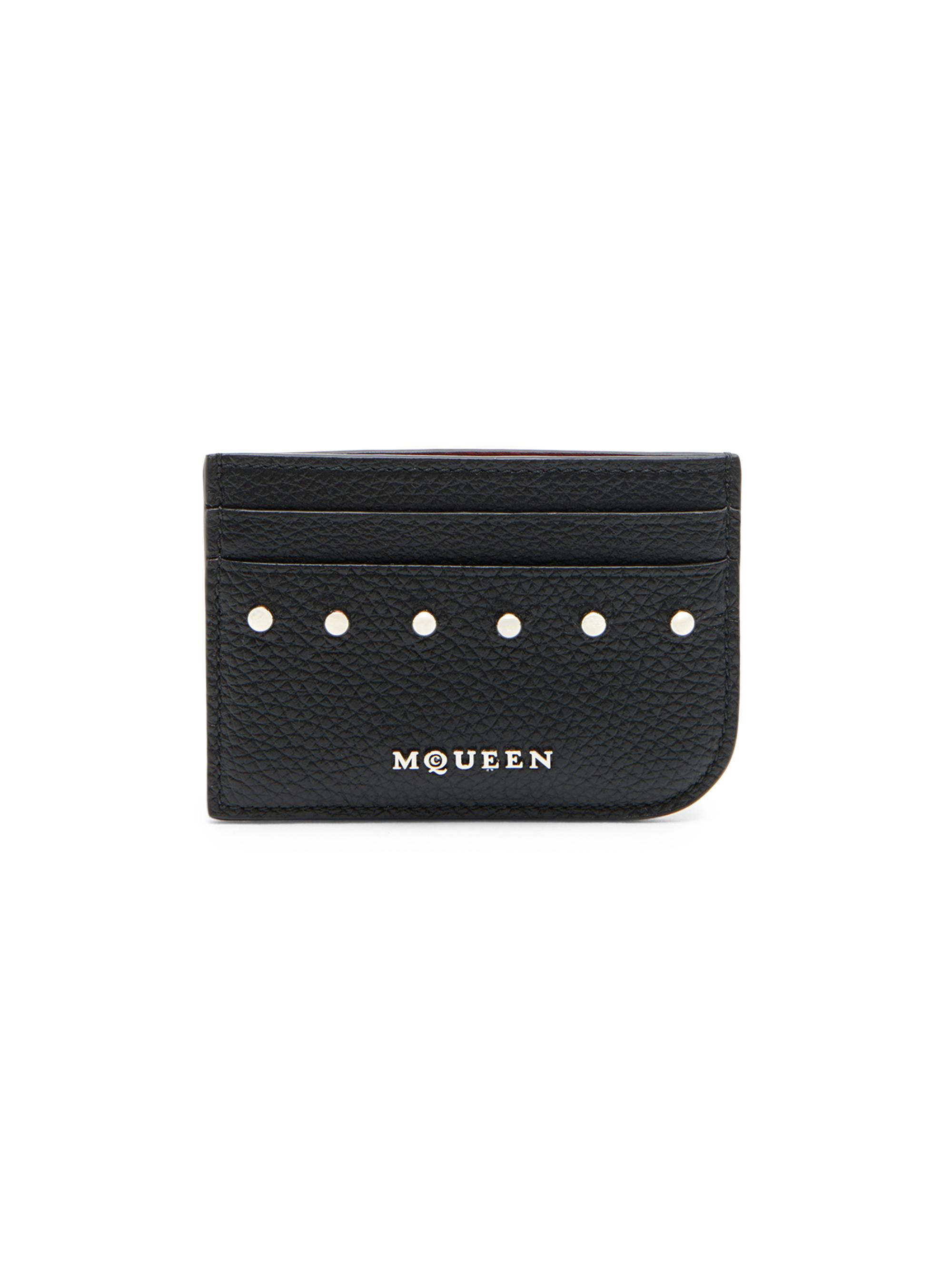 McQueen Men's Sling Card Case - Black Silver
