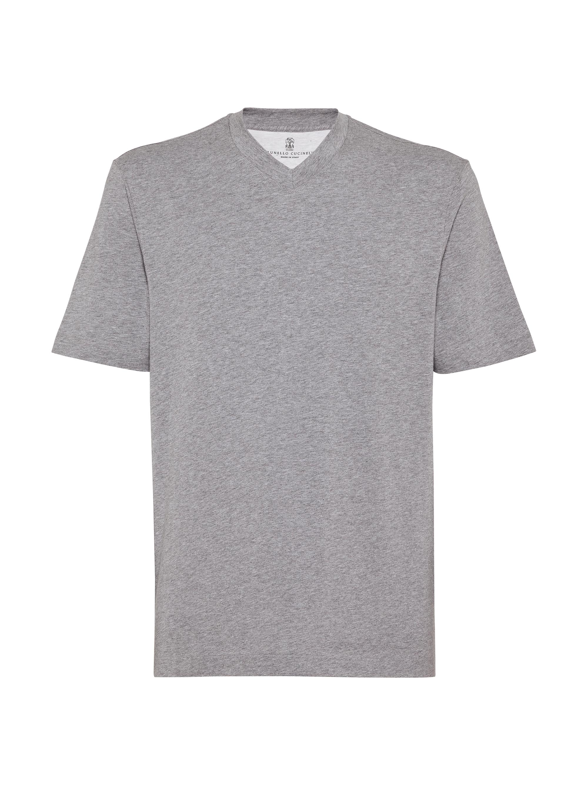 Brunello Cucinelli Men's Cotton Jersey V-Neck T-Shirt - White