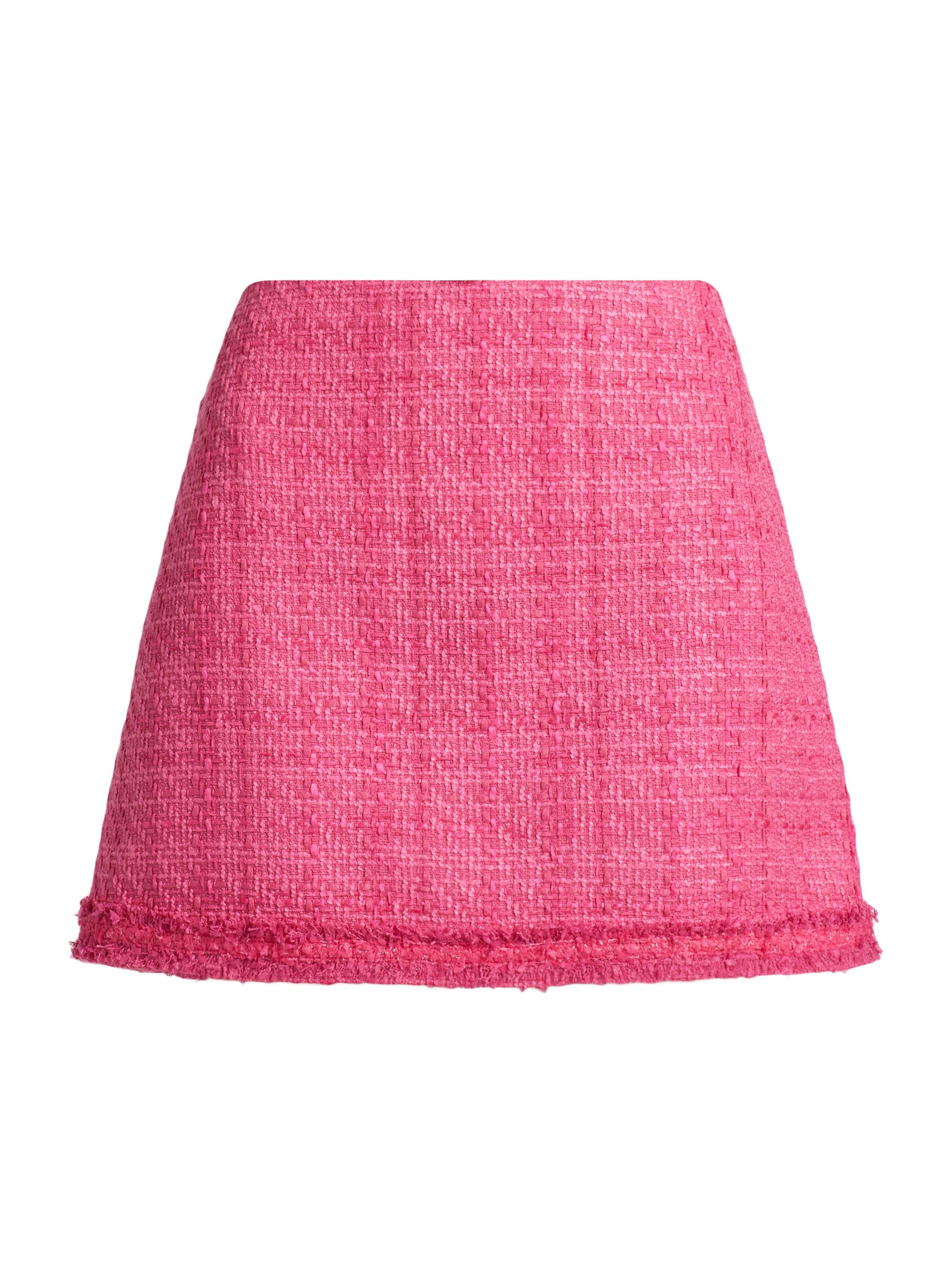 Alice + Olivia Women's Riley Tweed Miniskirt - Wild Pink