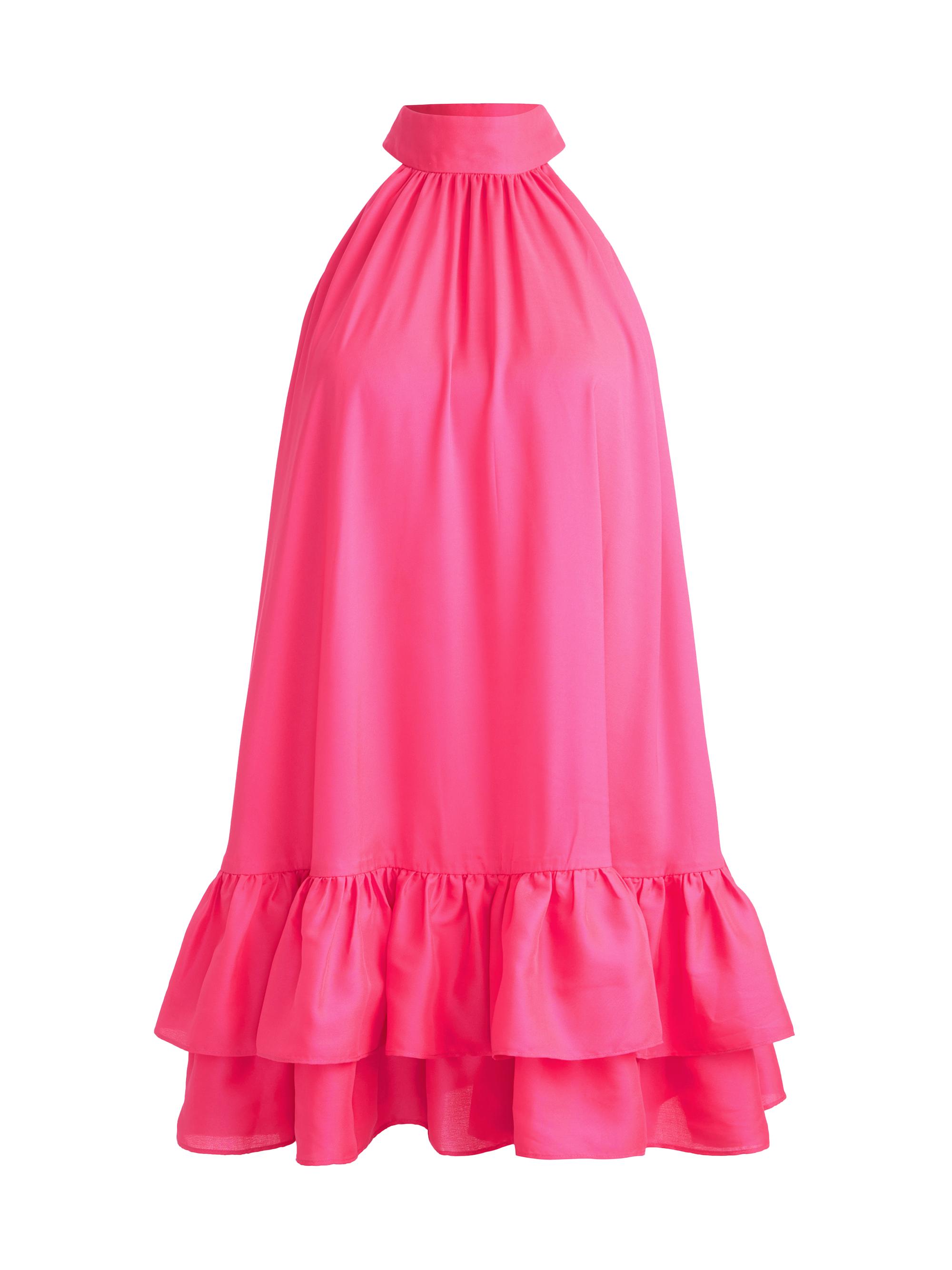 Alice + Olivia Women's Erna Halterneck A-Line Minidress - Wild Pink