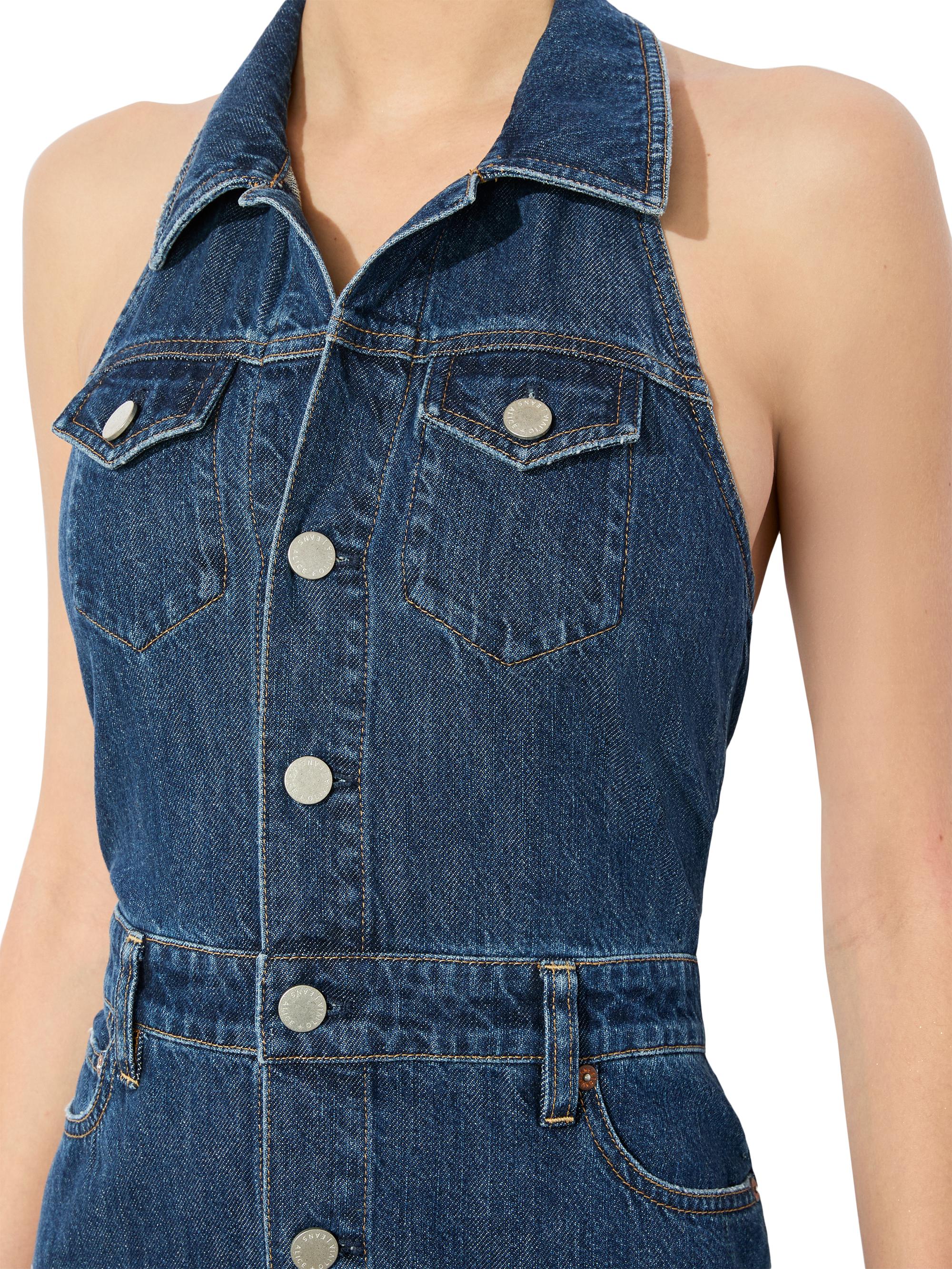 white christmas dresses Trendy, Chic Women's Clothing Boutique Promesa Denim Drop Waist Dress for Women, Blue Denim, 90% Cotton, 10% Polyester Lane 201 main image 1